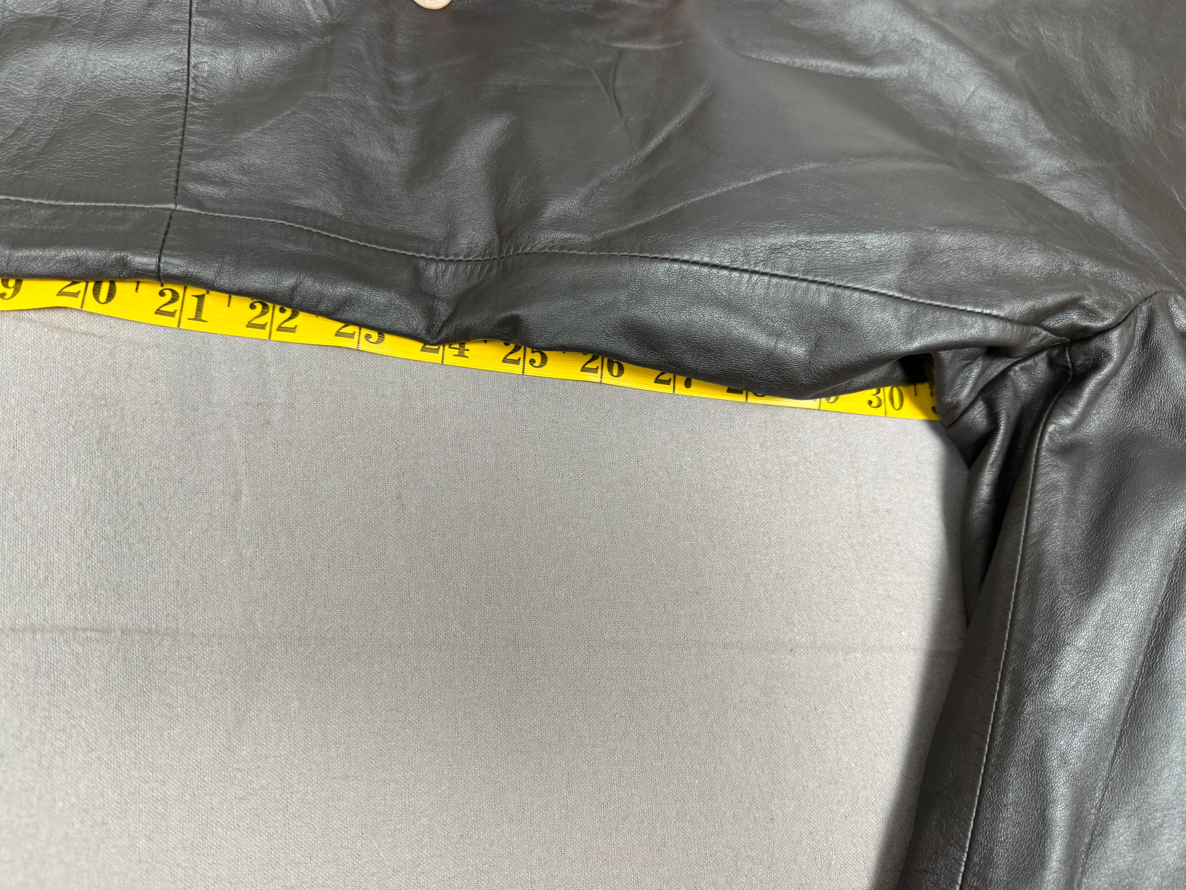 Vintage Nine West Dark Brown Leather Straight-Leg Pants – Size 8