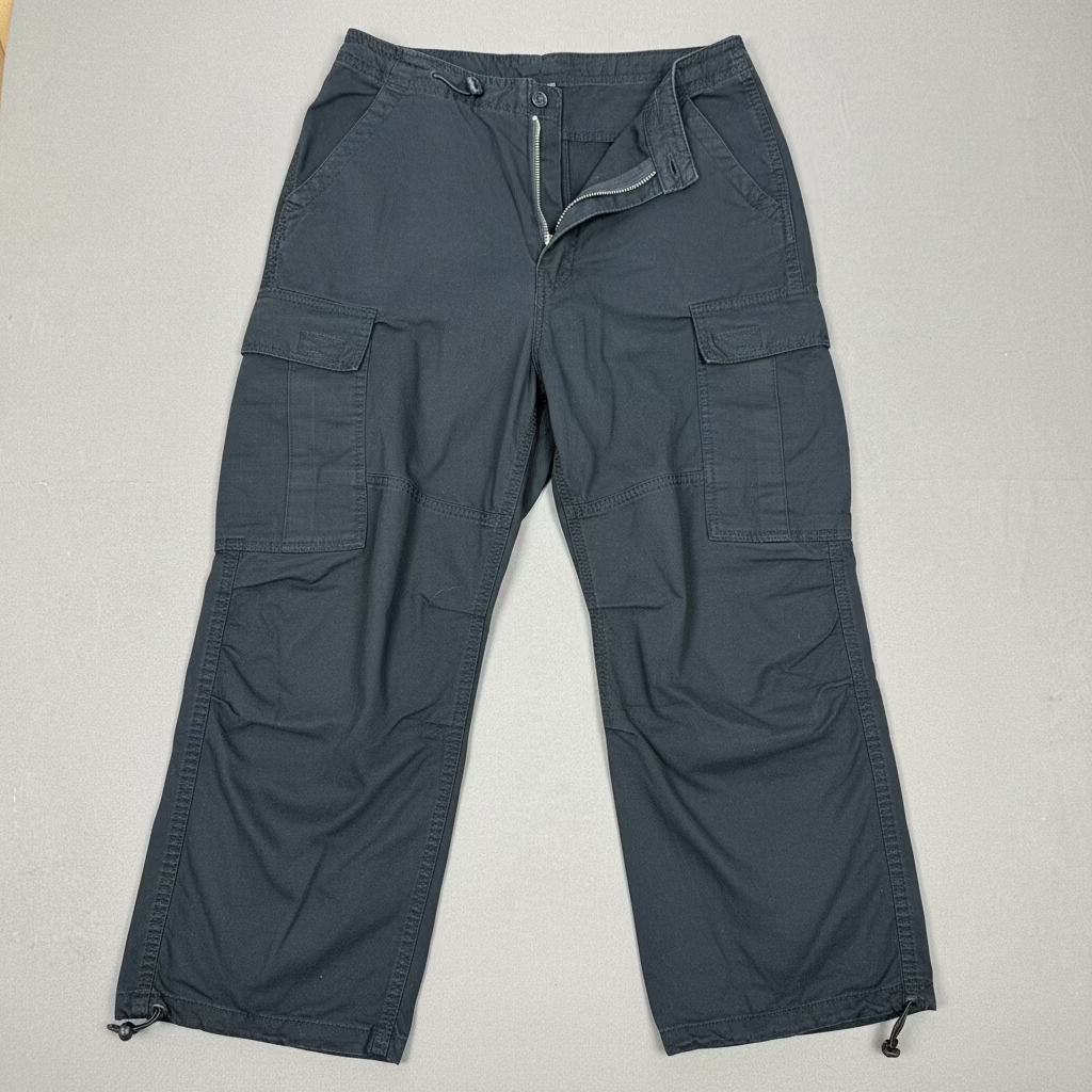 Brandy Melville Y2K Black Cargo Parachute Pants