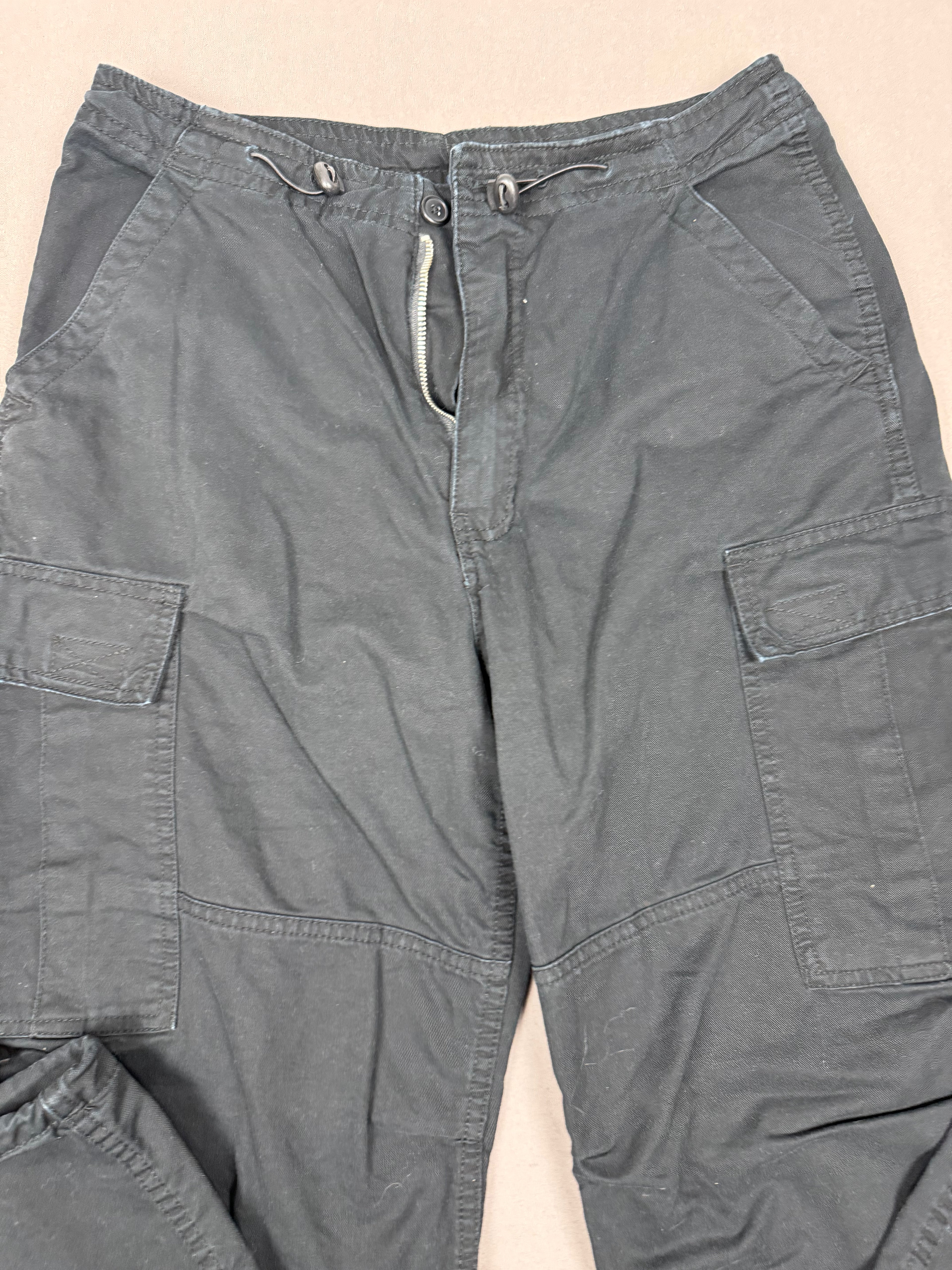 Brandy Melville Y2K Black Cargo Parachute Pants
