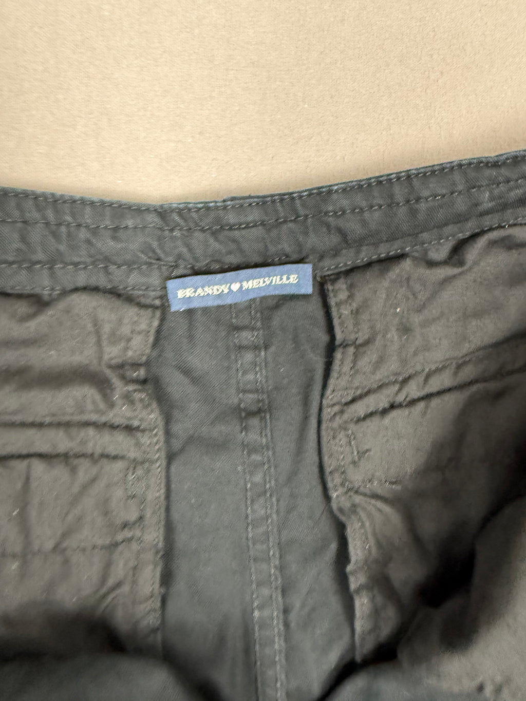 Brandy Melville Y2K Black Cargo Parachute Pants