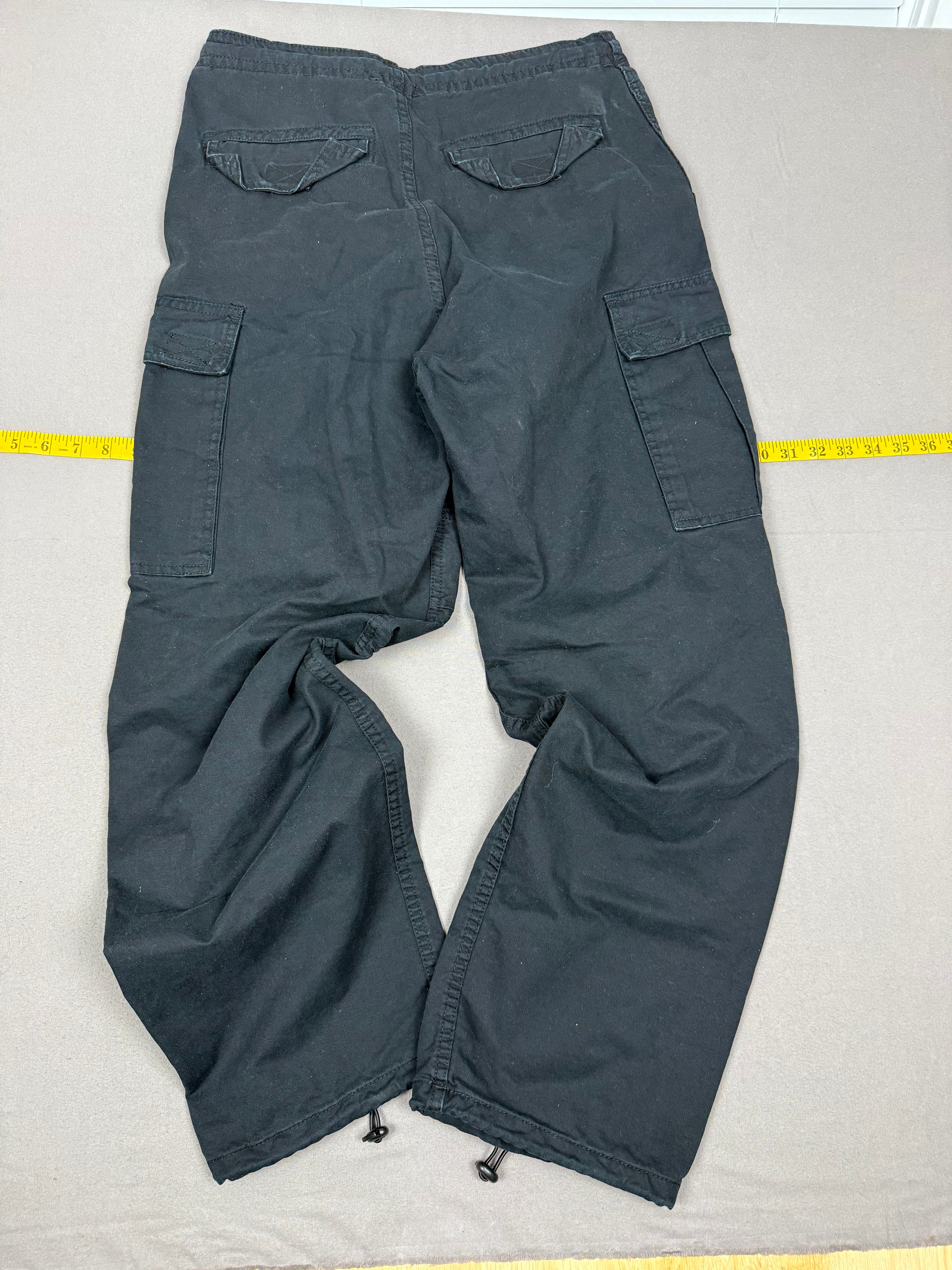 Brandy Melville Y2K Black Cargo Parachute Pants