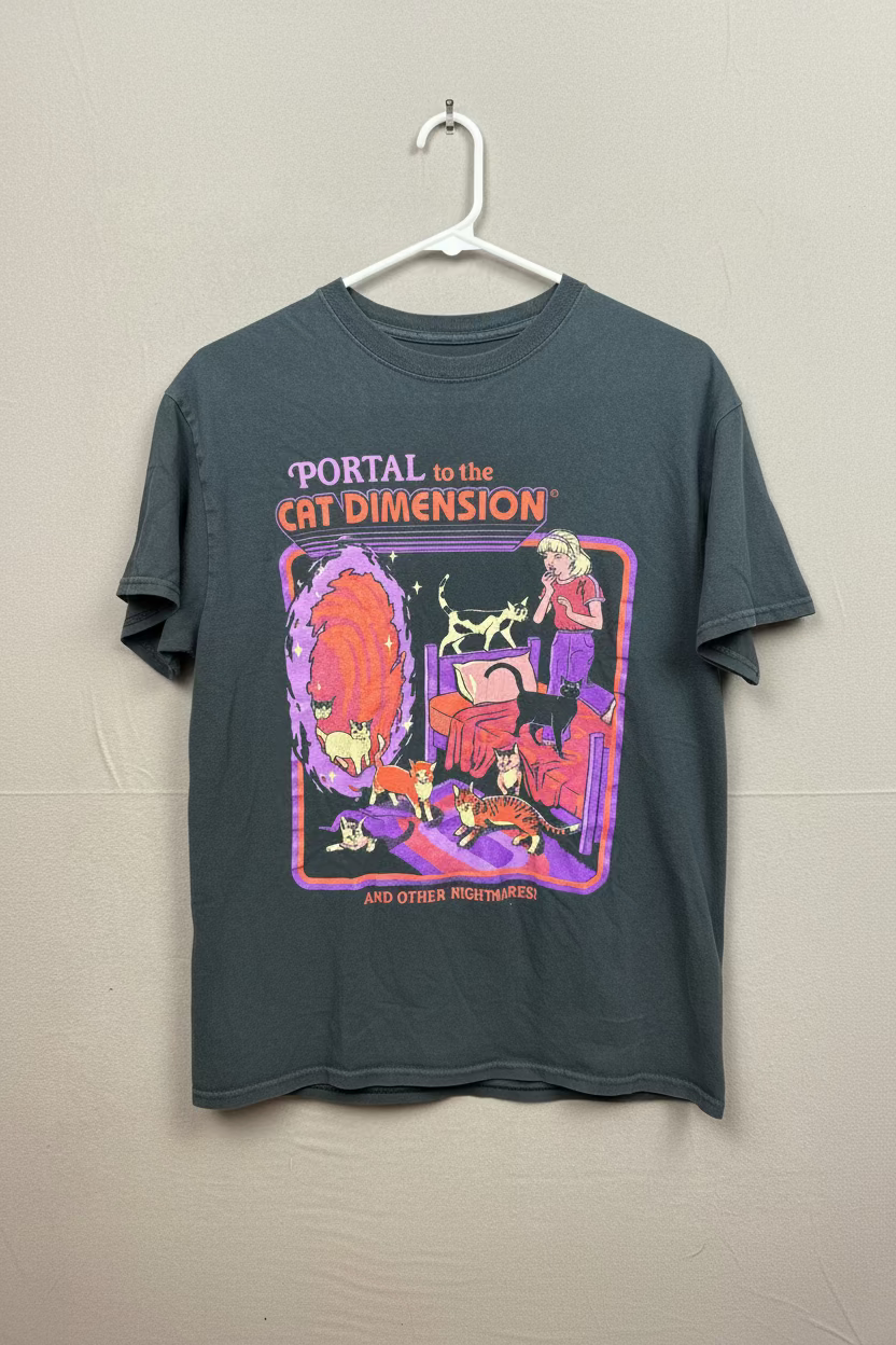 Vintage Steven Rhodes “Portal to the Cat Dimension” Graphic T-Shirt