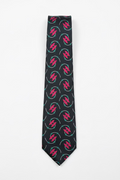 Vintage Prima Italy Black & Red Necktie – 100% Polyester