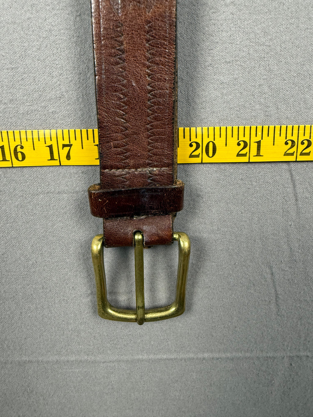 Vintage Gap Brown Tooled Leather Western Belt – Size 38