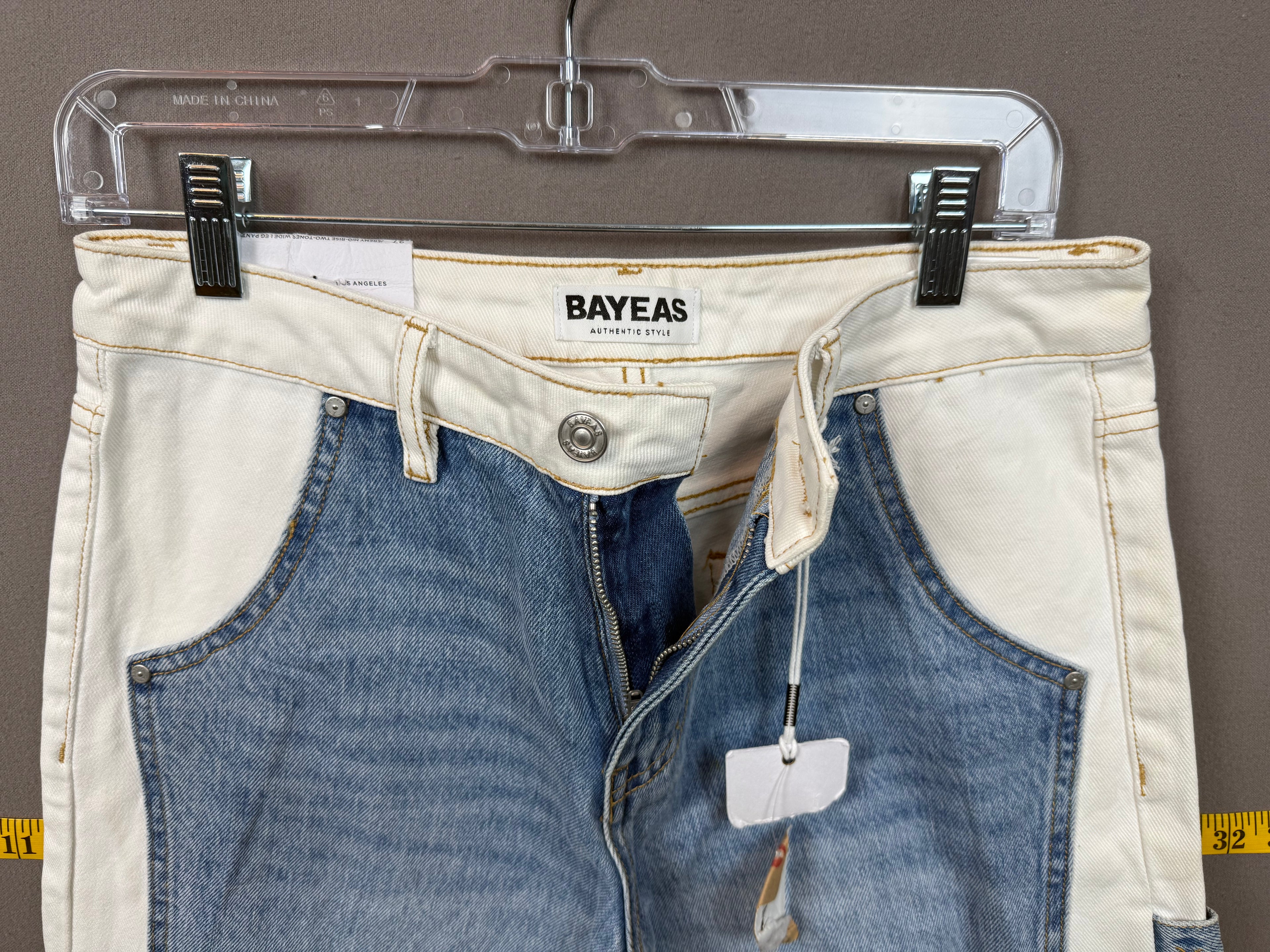 BAYEAS Jeremy Two-Tone Wide Leg Jeans