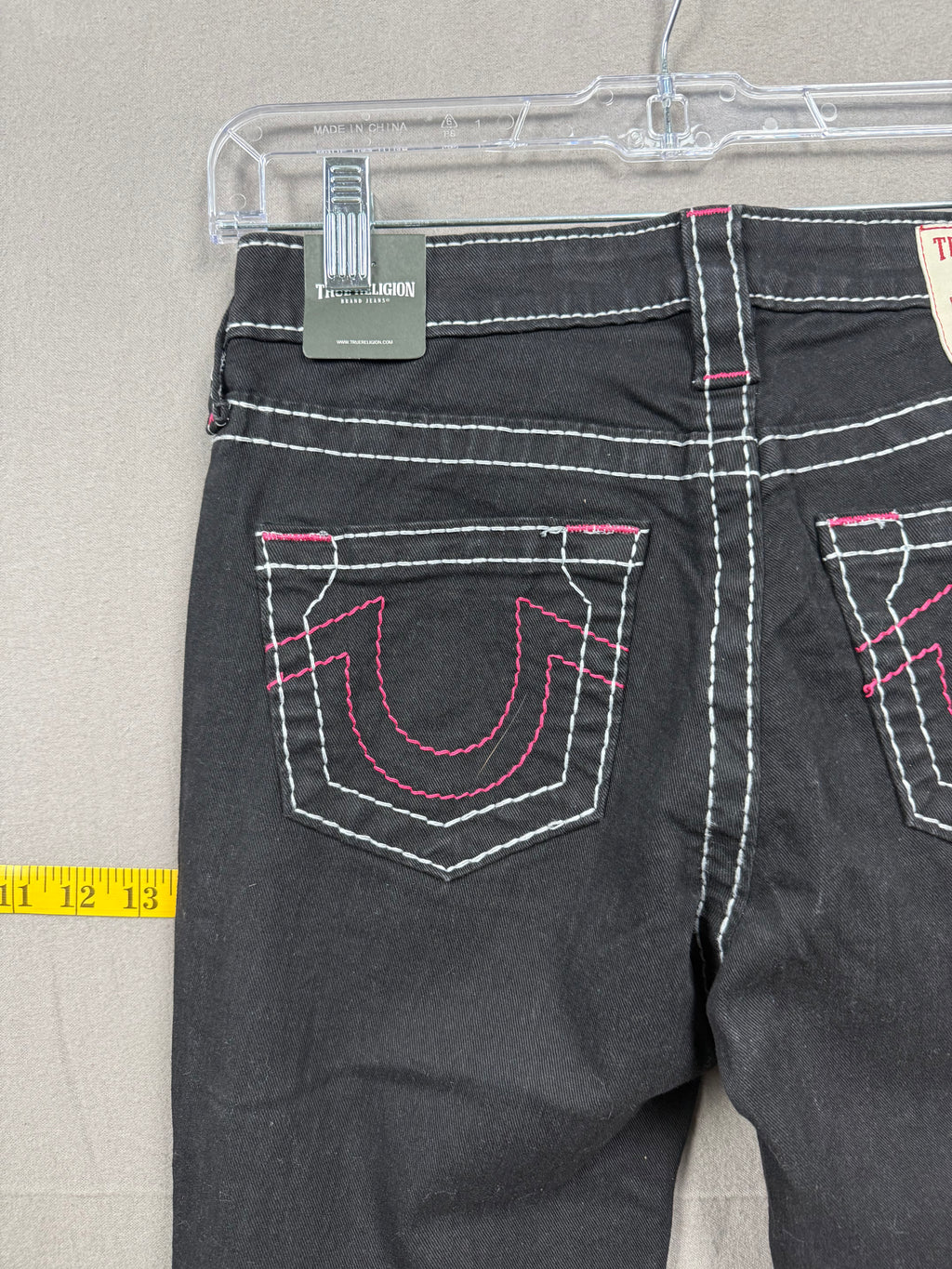 NWT True Religion Becca Multi Stitch Flap Bootcut Jeans