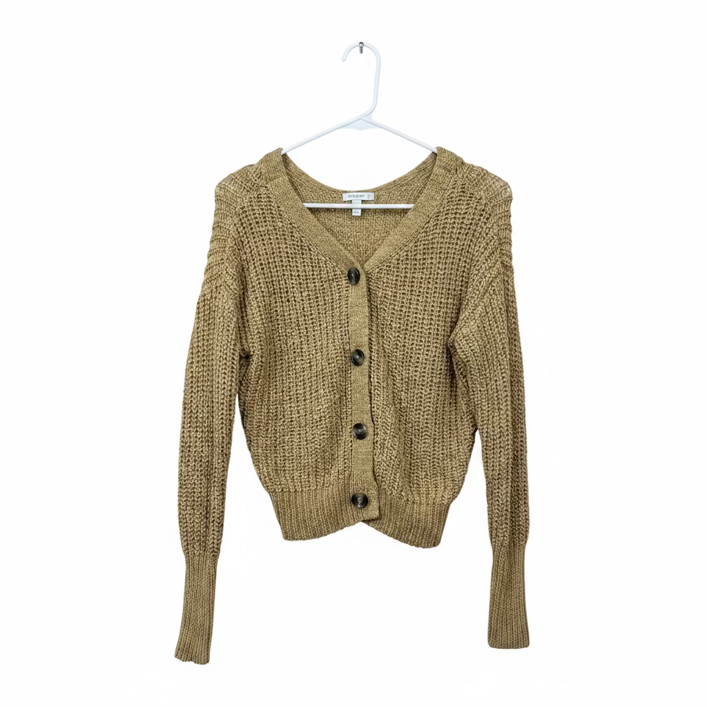 Vintage Mustard Slouchy Button-Down Cardigan