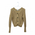 Vintage Mustard Slouchy Button-Down Cardigan