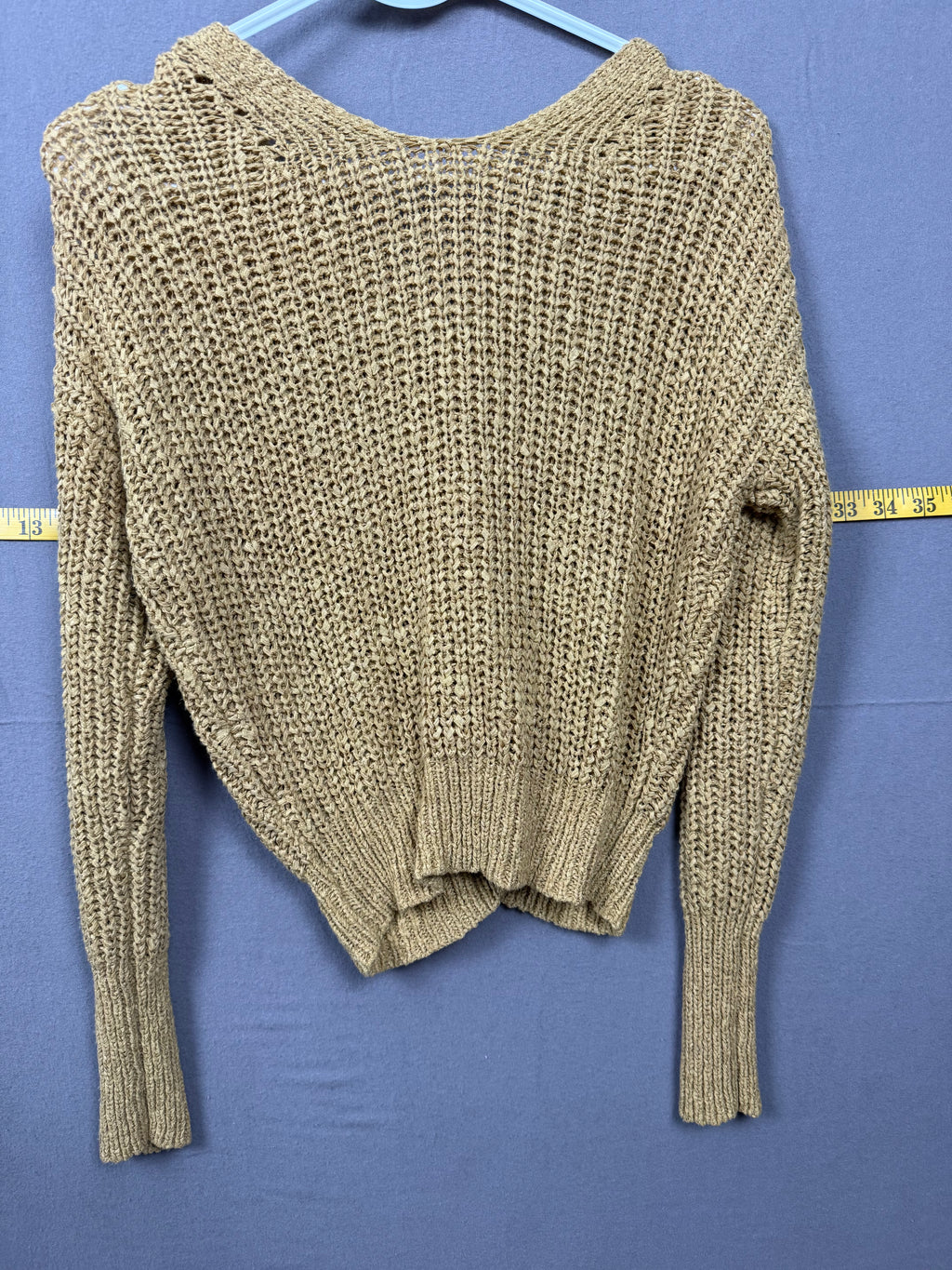 Vintage Mustard Slouchy Button-Down Cardigan