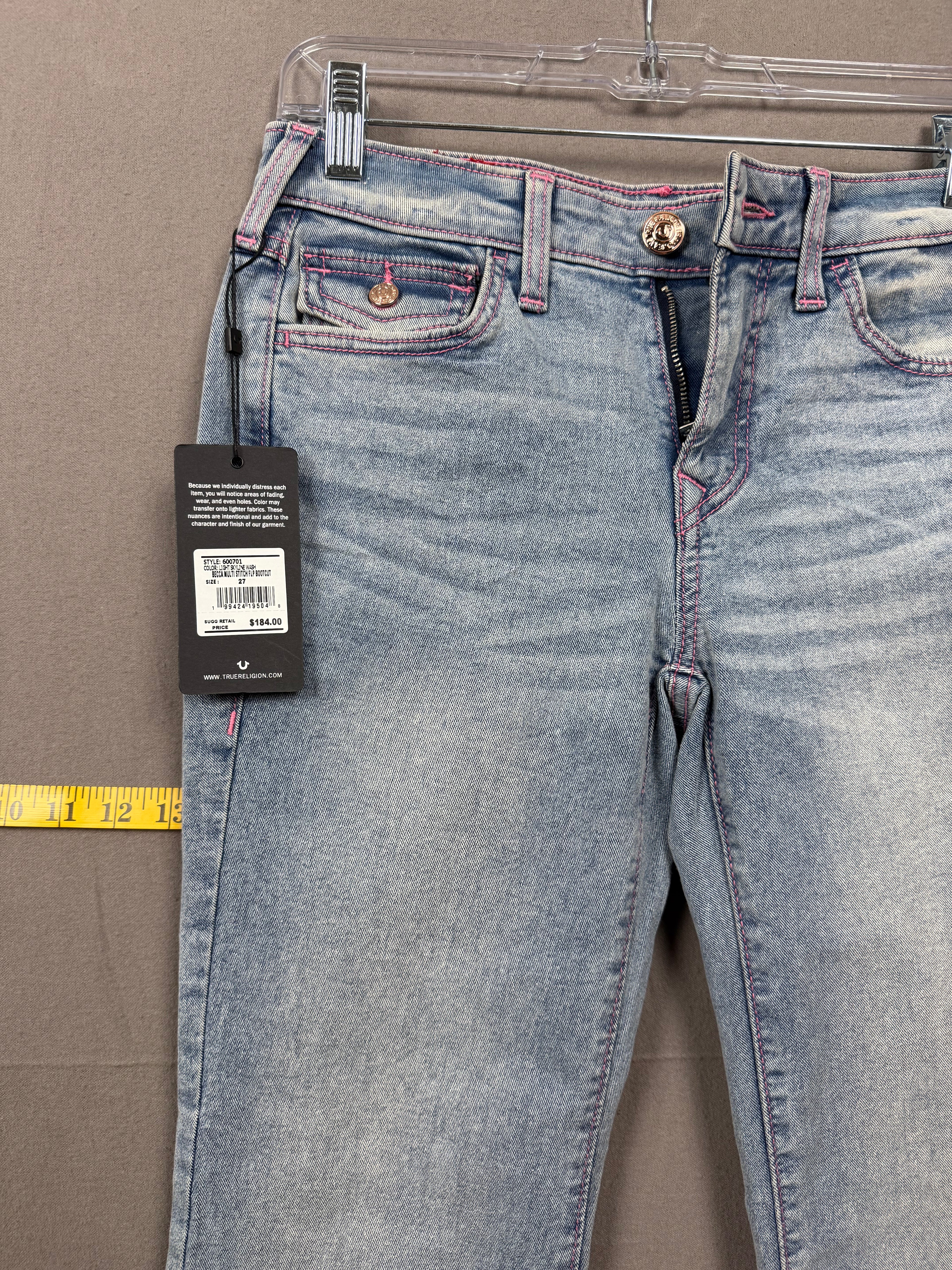 NWT True Religion Becca Big T Mid-Rise Bootcut Jeans