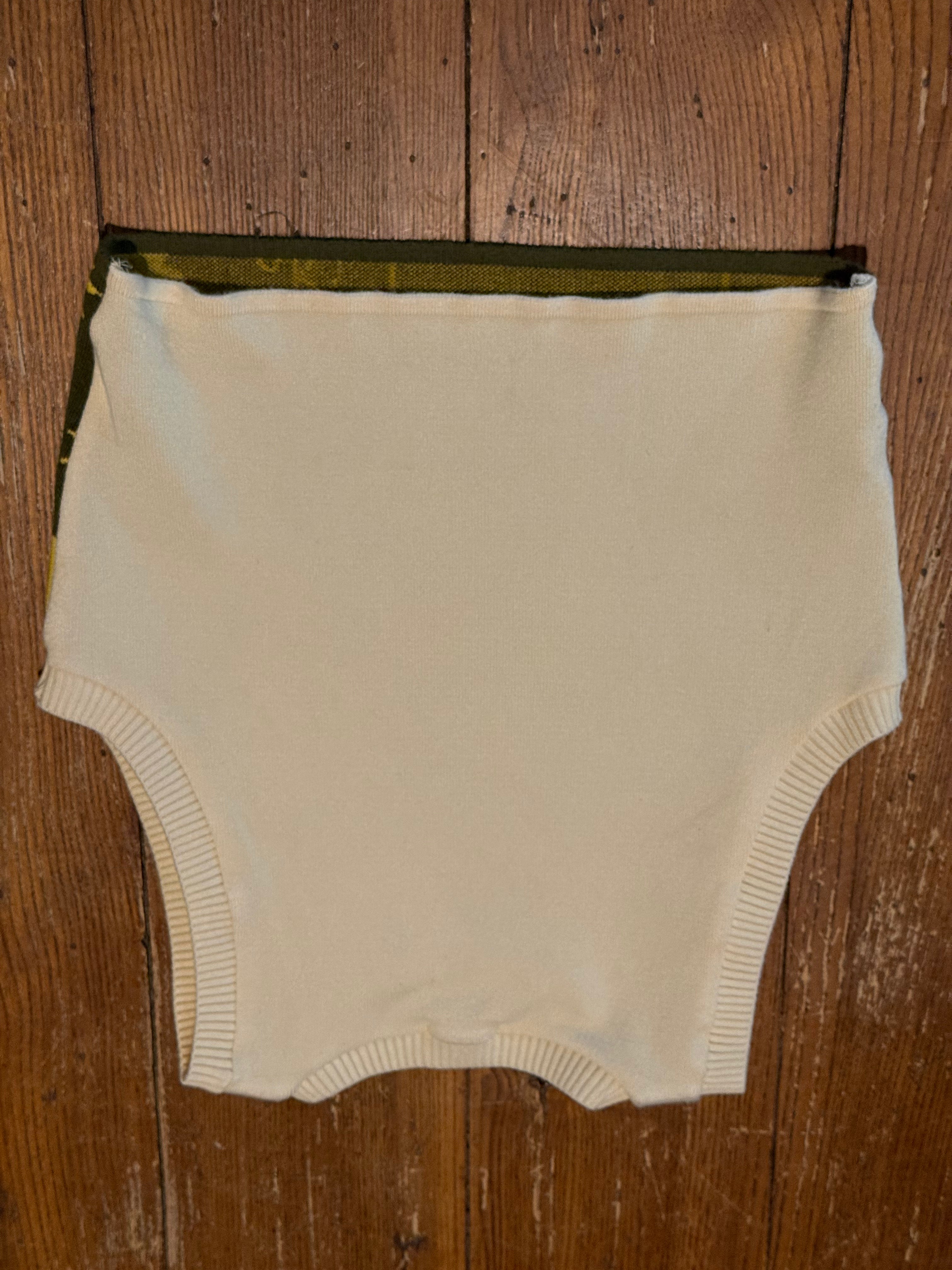 Vintage De Blanc Sunflower Landscape Knit Crop Top Made in USA Retro 70s Style