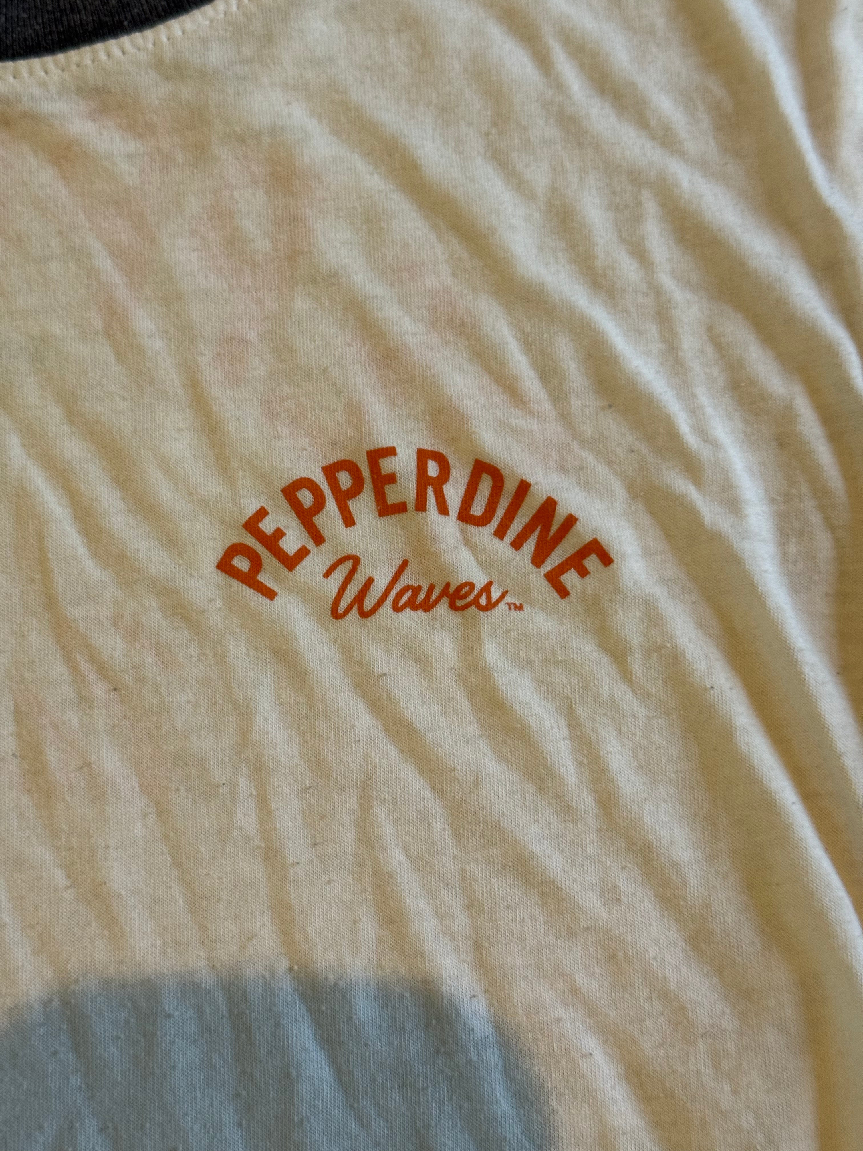 Pepperdine Waves Women’s Ringer T-Shirt – Unwind by League Small