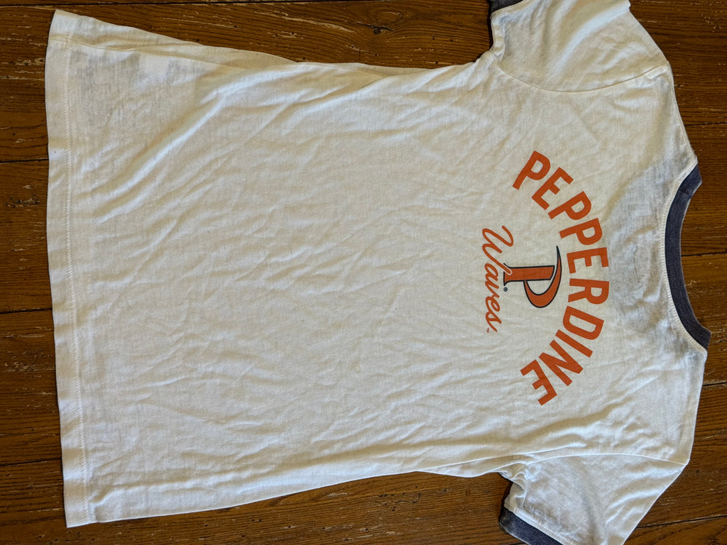 Pepperdine Waves Women’s Ringer T-Shirt – Unwind by League Small