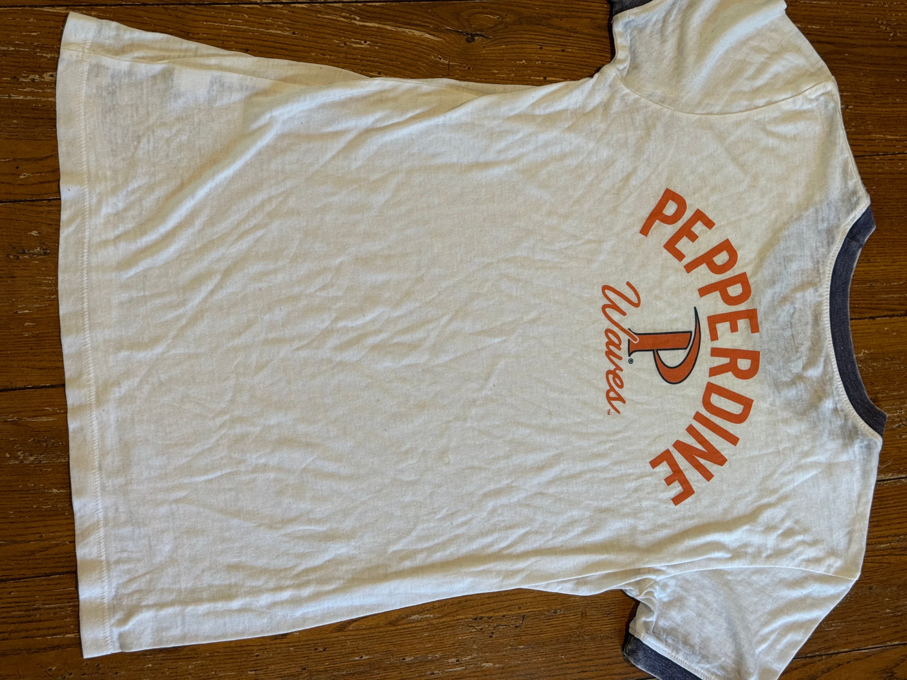 Pepperdine Waves Women’s Ringer T-Shirt – Unwind by League Small