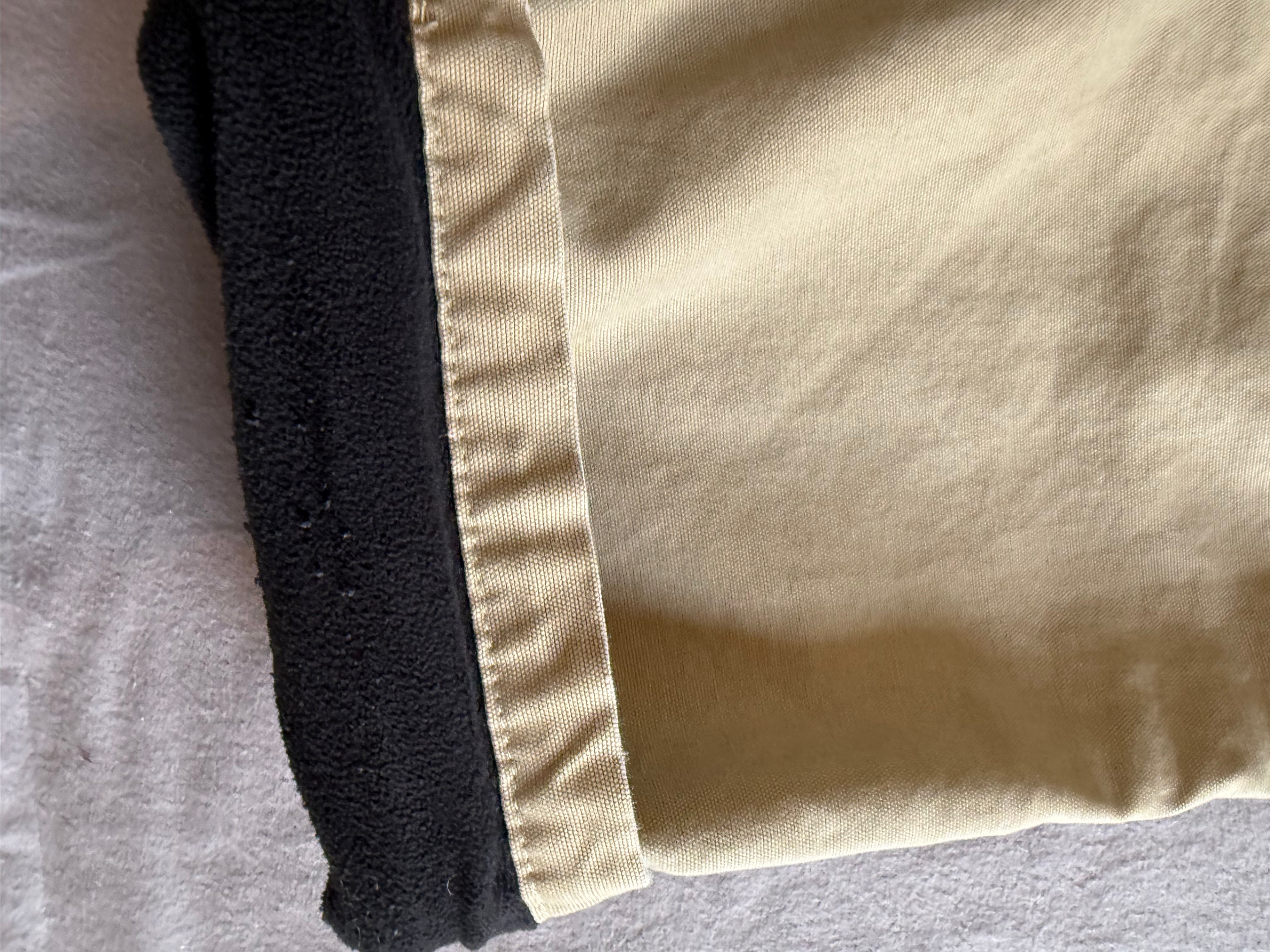Eddie Bauer Fleece-Lined Khaki Utility Pants – Tan Relaxed Straight Leg – 34x32