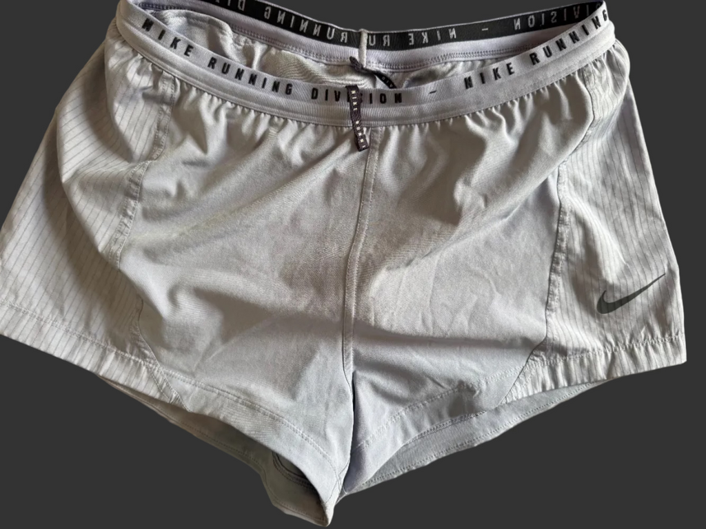 Nike Running Division Dri-FIT Shorts – Light Gray / Lavender – Size Small