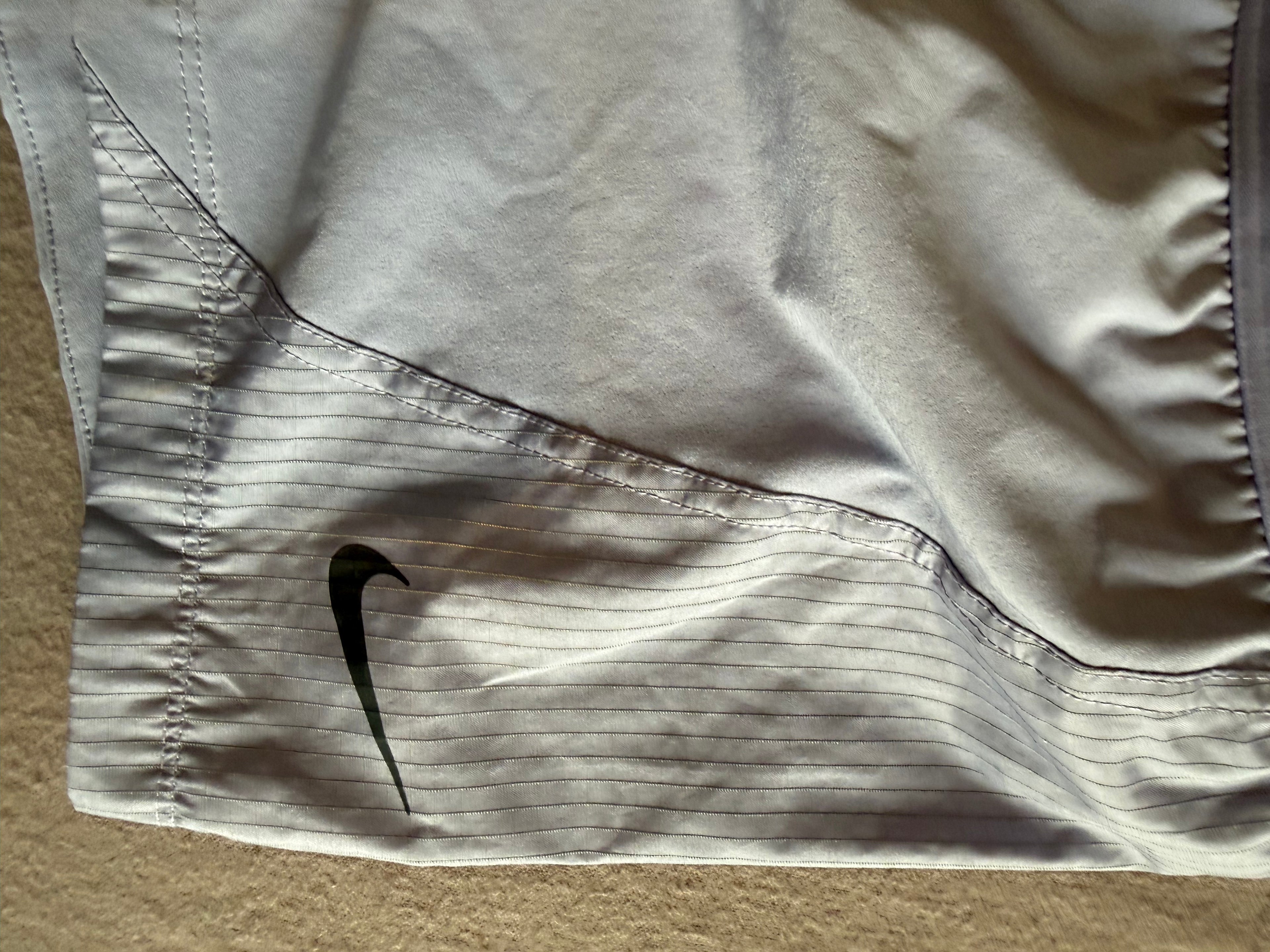 Nike Running Division Dri-FIT Shorts – Light Gray / Lavender – Size Small
