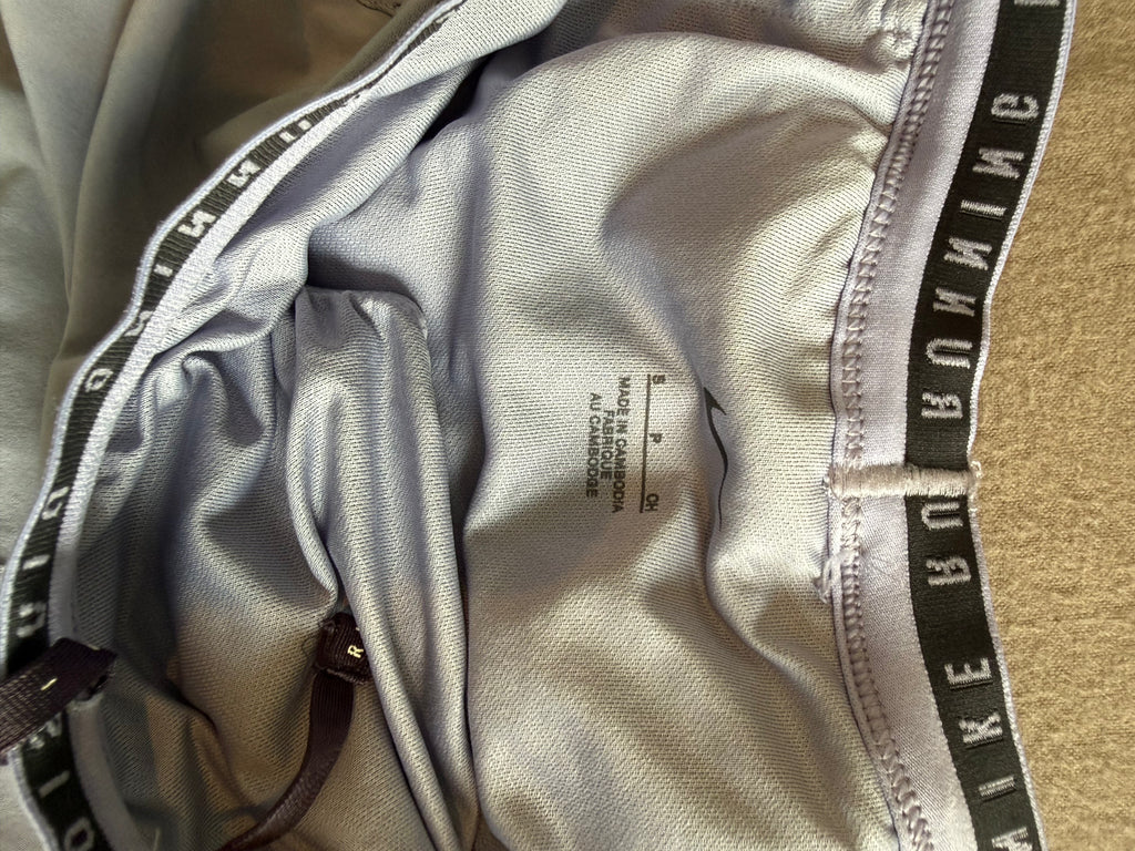 Nike Running Division Dri-FIT Shorts – Light Gray / Lavender – Size Small