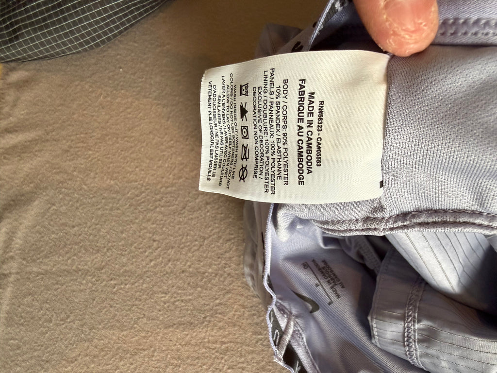 Nike Running Division Dri-FIT Shorts – Light Gray / Lavender – Size Small