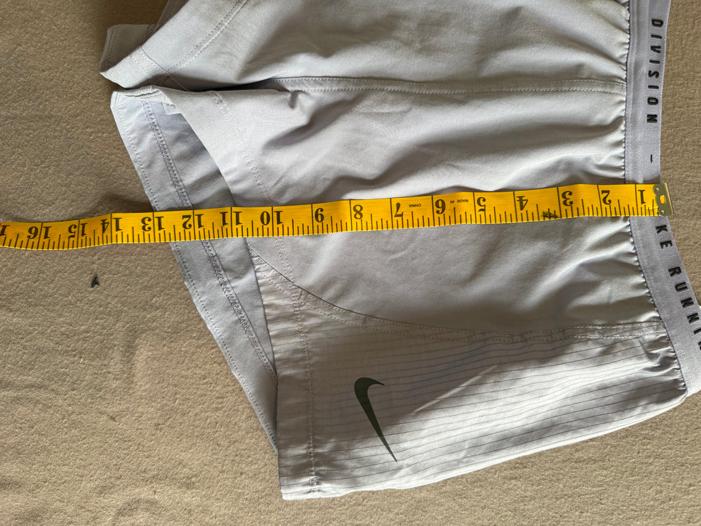 Nike Running Division Dri-FIT Shorts – Light Gray / Lavender – Size Small