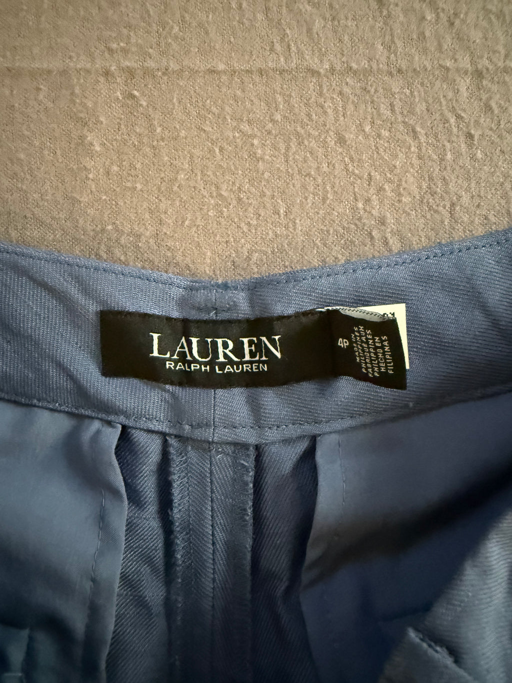 Lauren Ralph Lauren Petite Blue Tailored Cuffed Shorts NWT Size 4P
