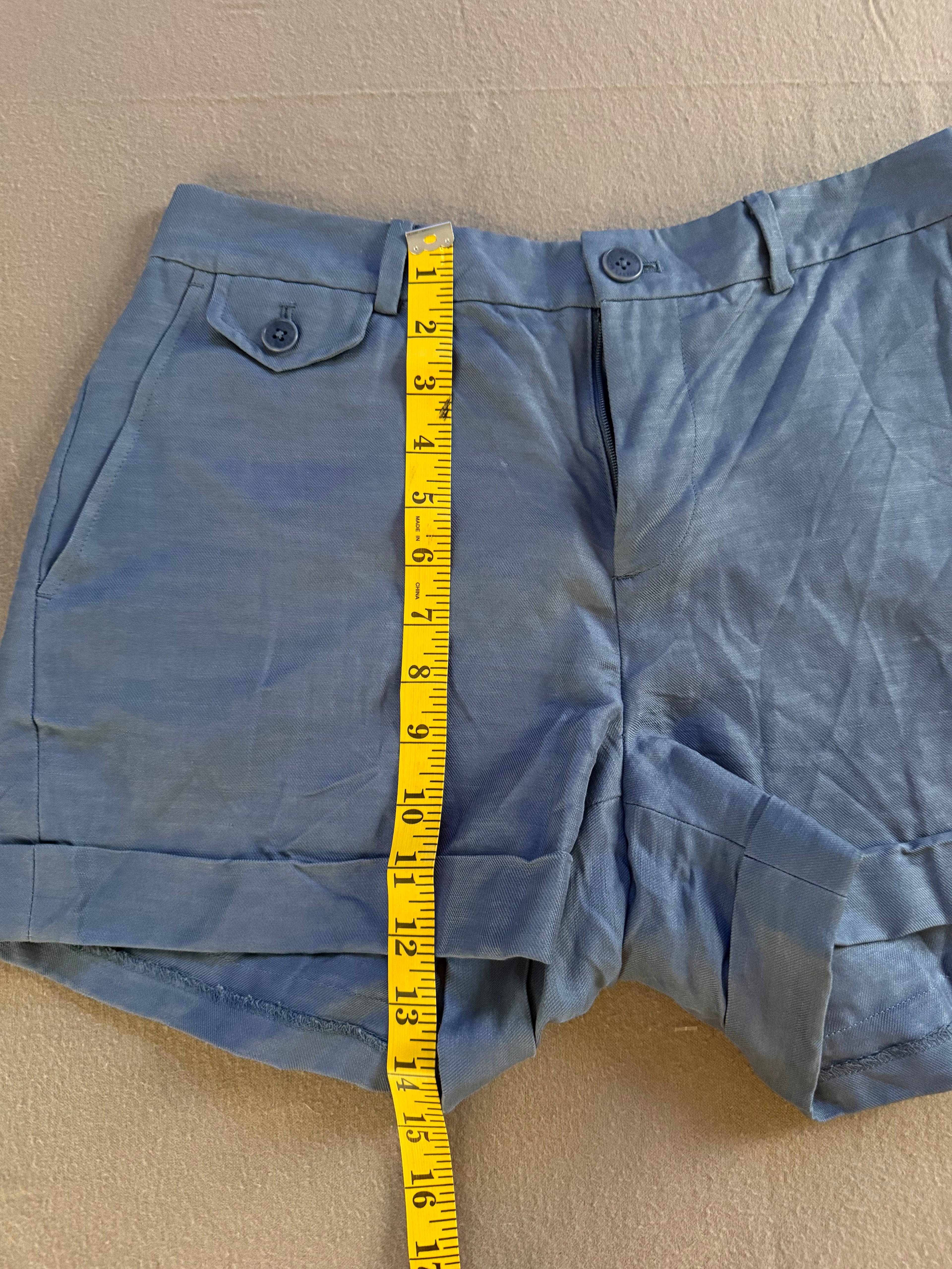 Lauren Ralph Lauren Petite Blue Tailored Cuffed Shorts NWT Size 4P