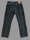 Levi’s 505 Black Washed Straight Leg Jeans – W36 L34