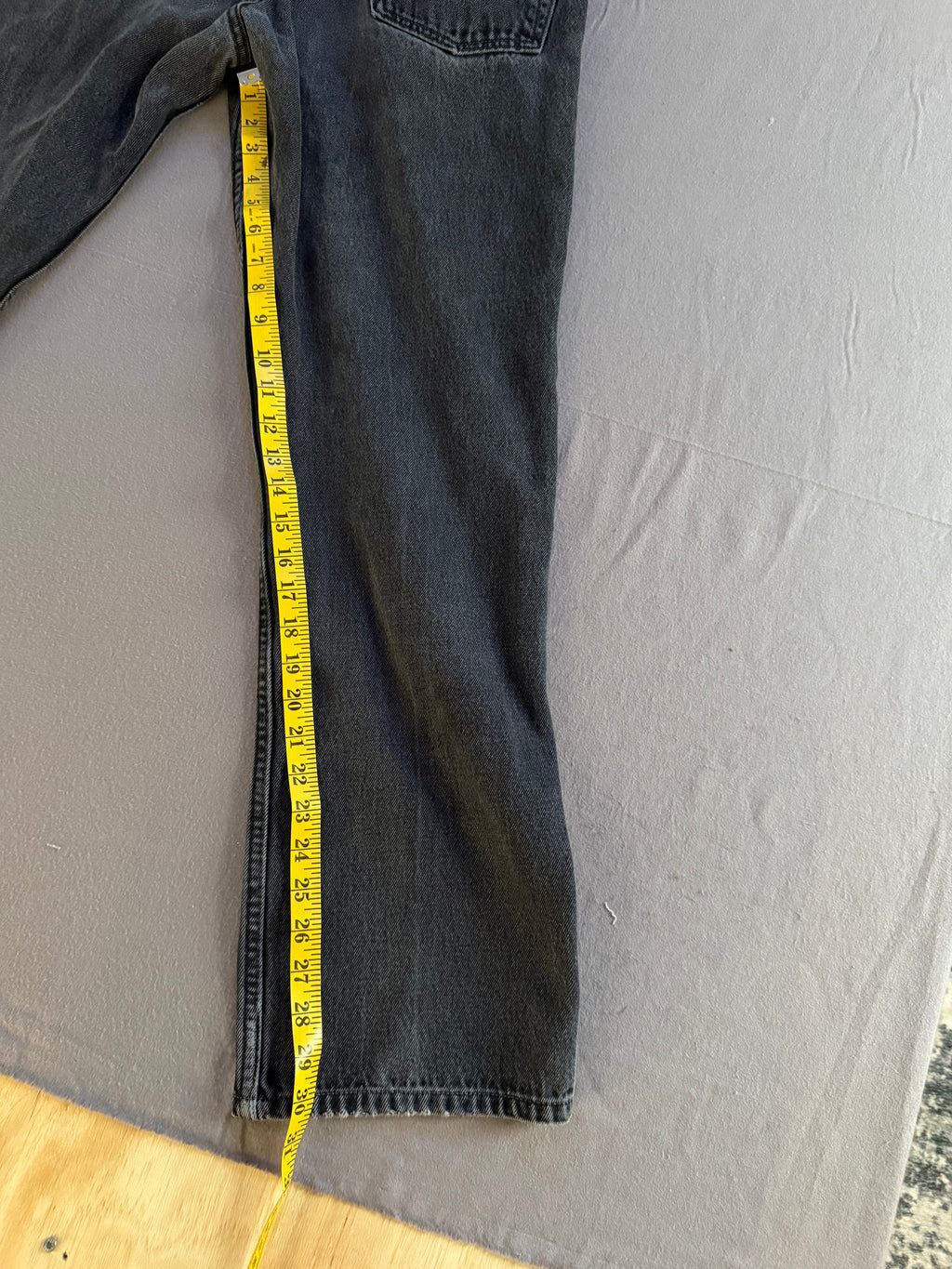 Levi’s 505 Black Washed Straight Leg Jeans – W36 L34