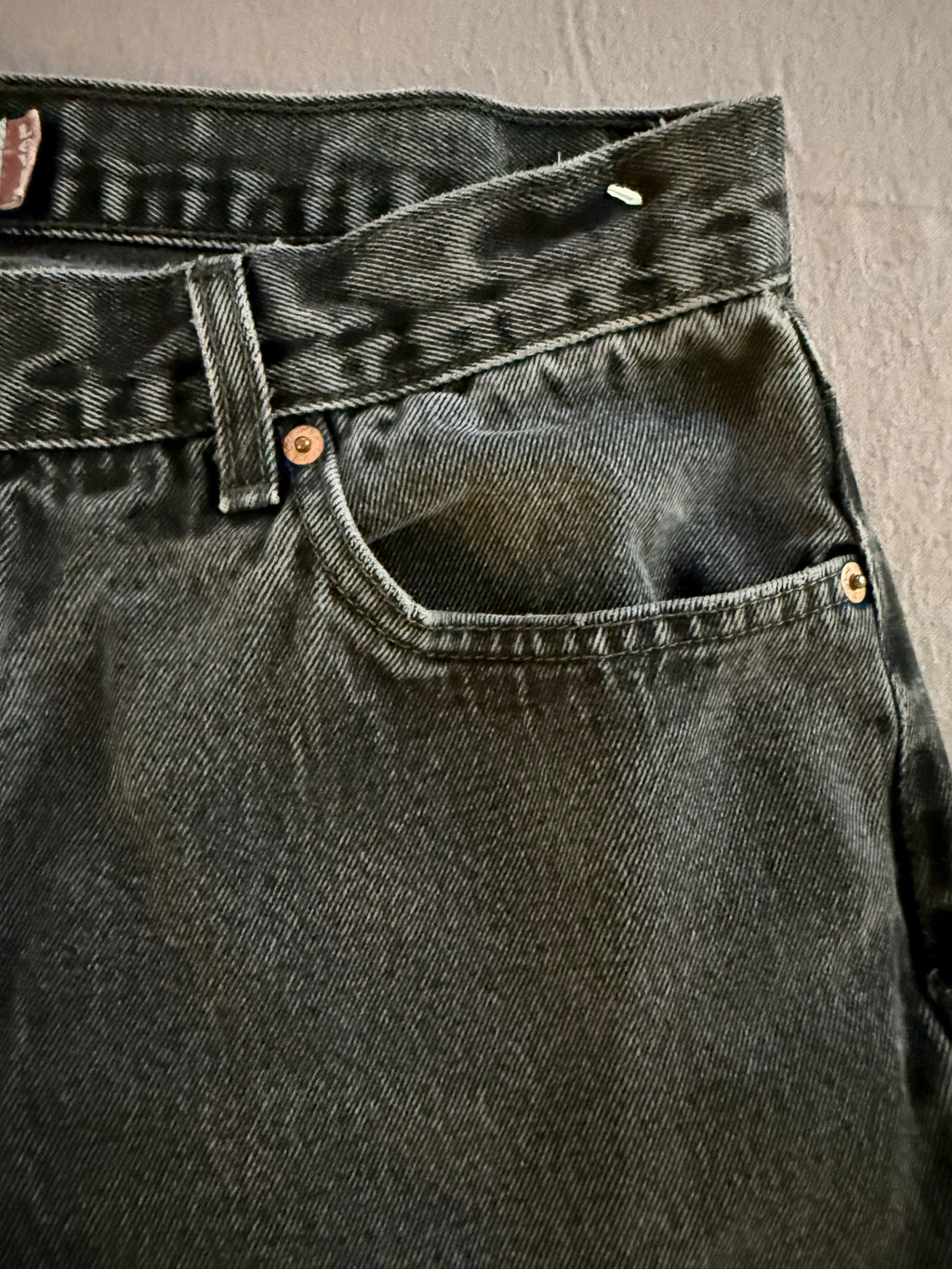 Levi’s 505 Black Washed Straight Leg Jeans – W36 L34