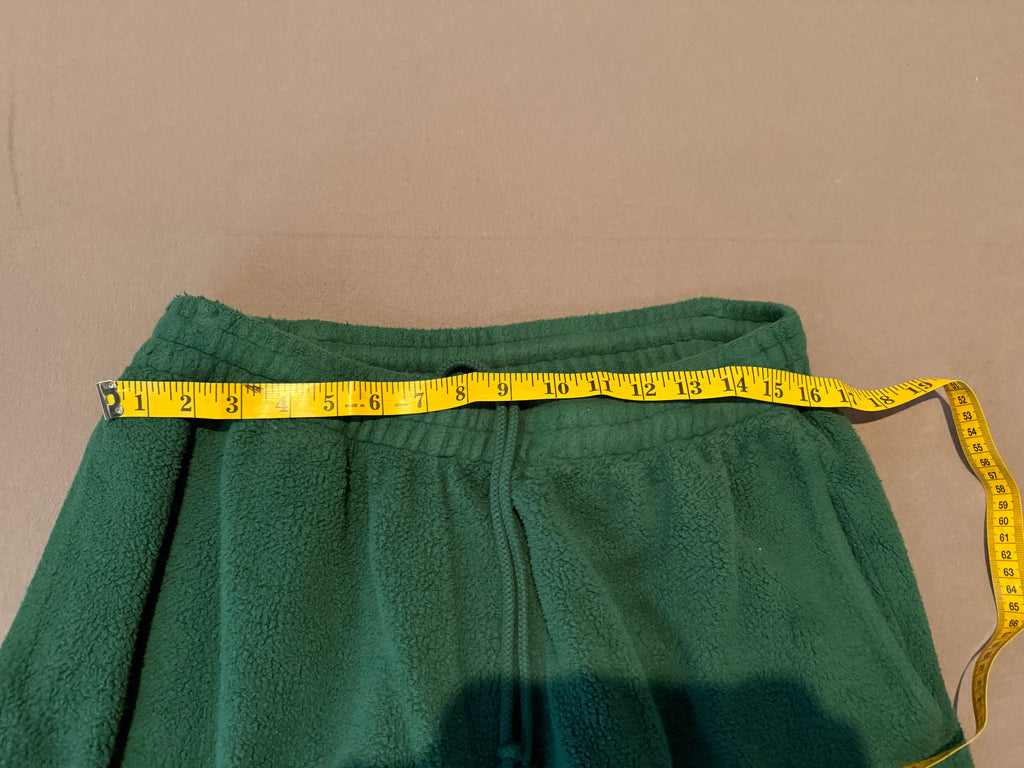 Skylark Forest Green Fleece Lounge Pants XL Made in USA Wide Leg