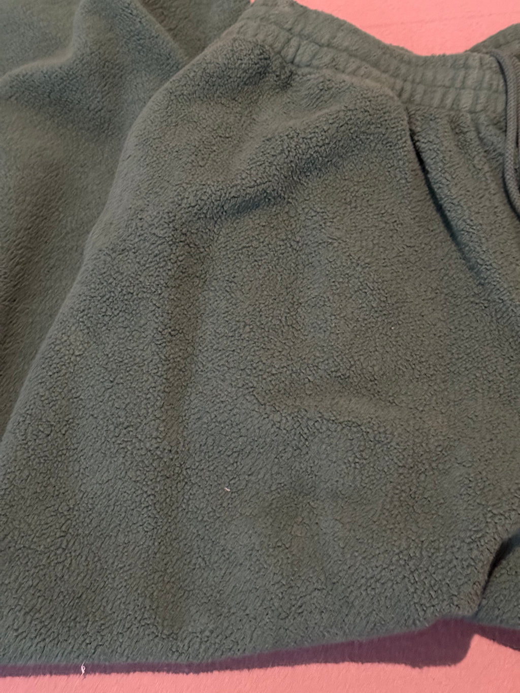 Skylark Forest Green Fleece Lounge Pants XL Made in USA Wide Leg