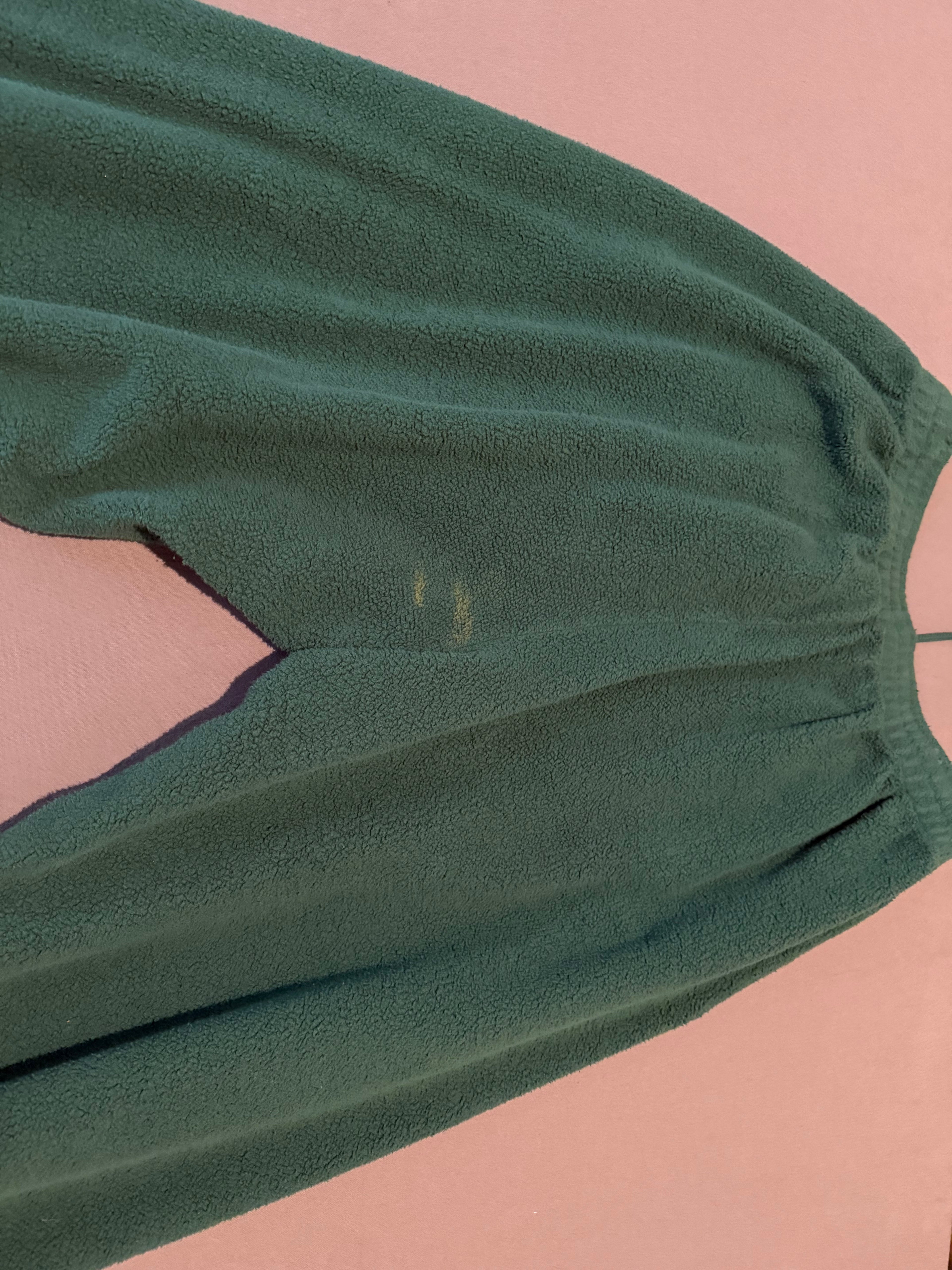Skylark Forest Green Fleece Lounge Pants XL Made in USA Wide Leg