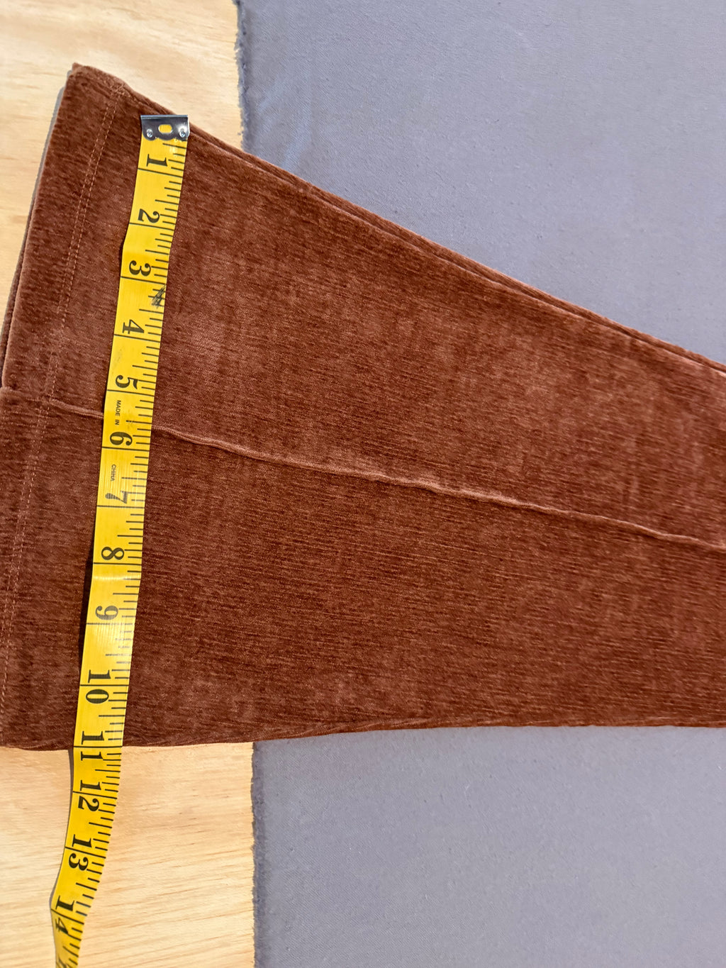 Love on a Hanger Brown Velour Flare Pants Size Medium Y2K Boho