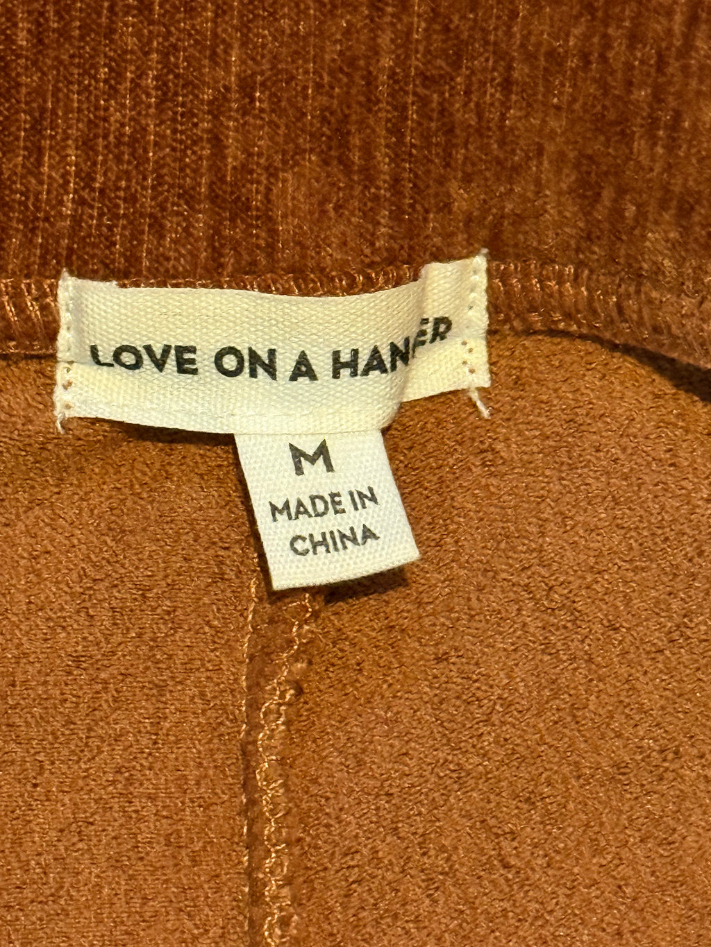 Love on a Hanger Brown Velour Flare Pants Size Medium Y2K Boho