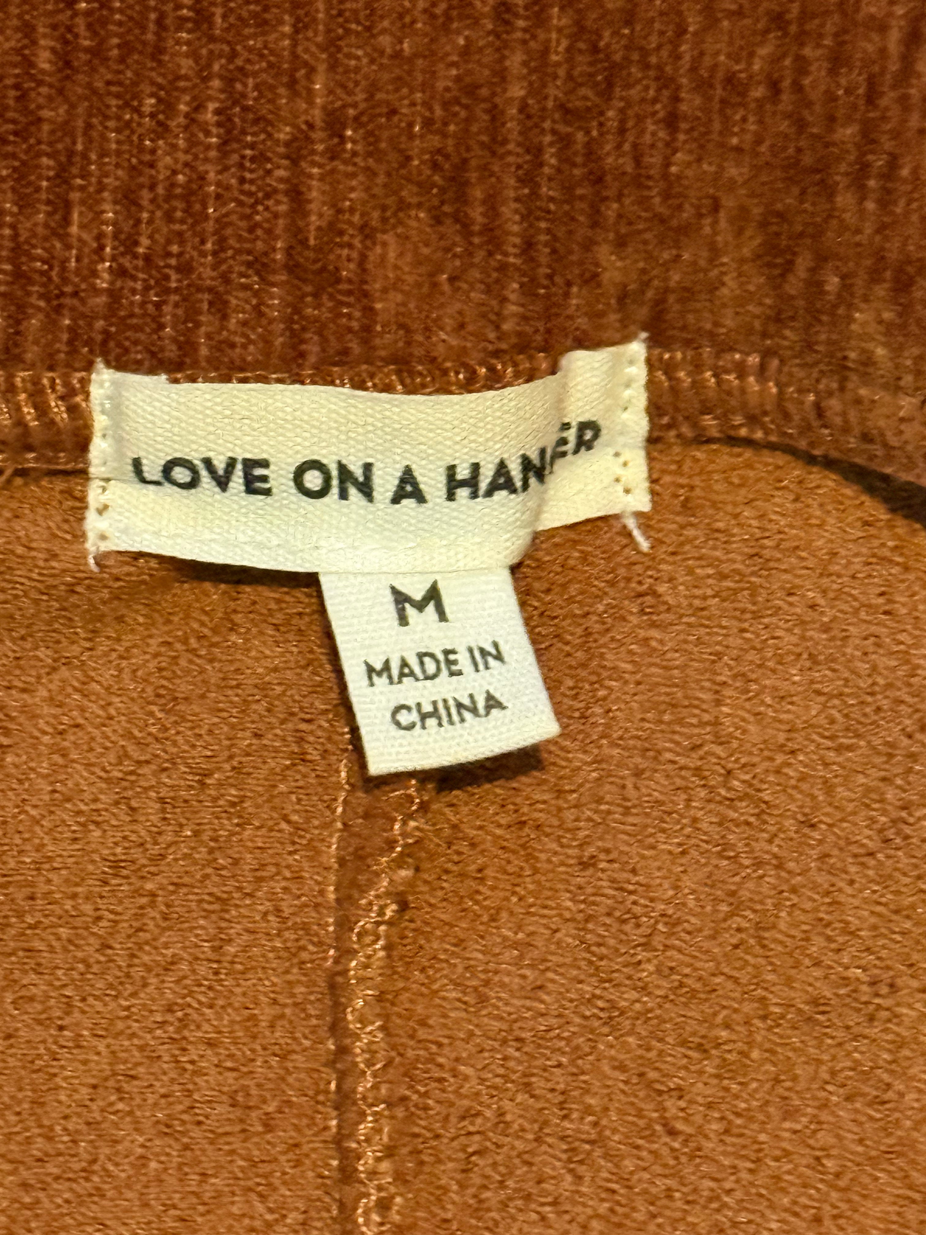 Love on a Hanger Brown Velour Flare Pants Size Medium Y2K Boho