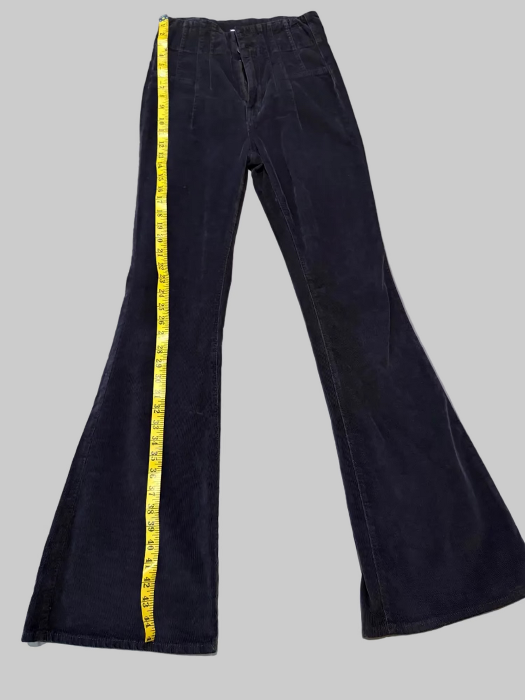 We The Free Black Corduroy Flare Pants Size 26 High Rise Boho Free People