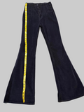 We The Free Black Corduroy Flare Pants Size 26 High Rise Boho Free People