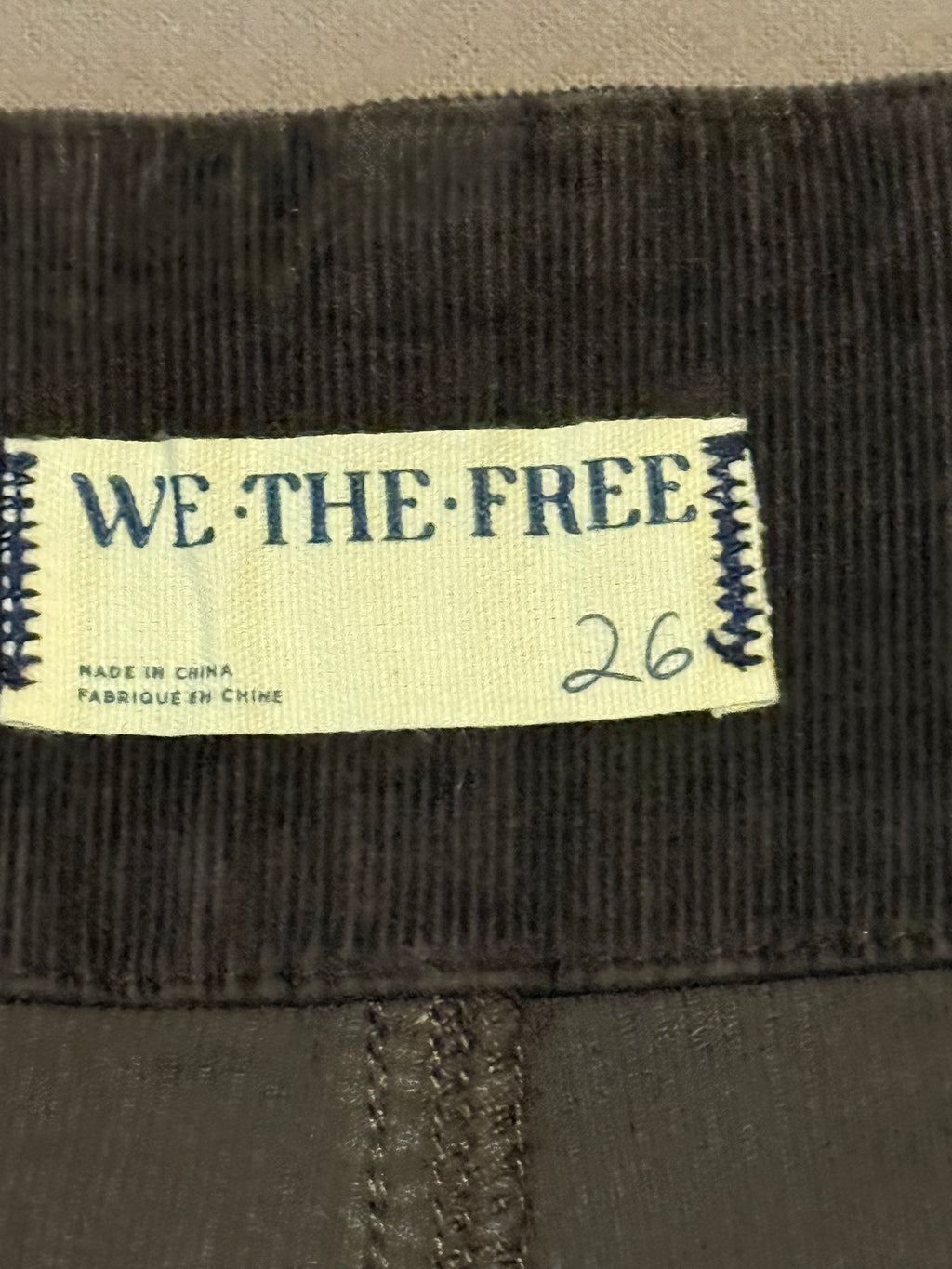 We The Free Black Corduroy Flare Pants Size 26 High Rise Boho Free People