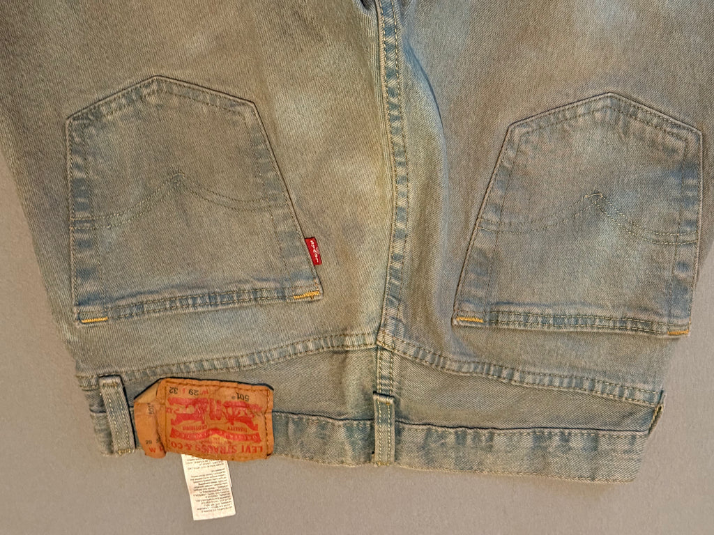 Levi’s 501 Original Fit Jeans W29 L32 Gray Wash Button Fly Straight Leg Denim