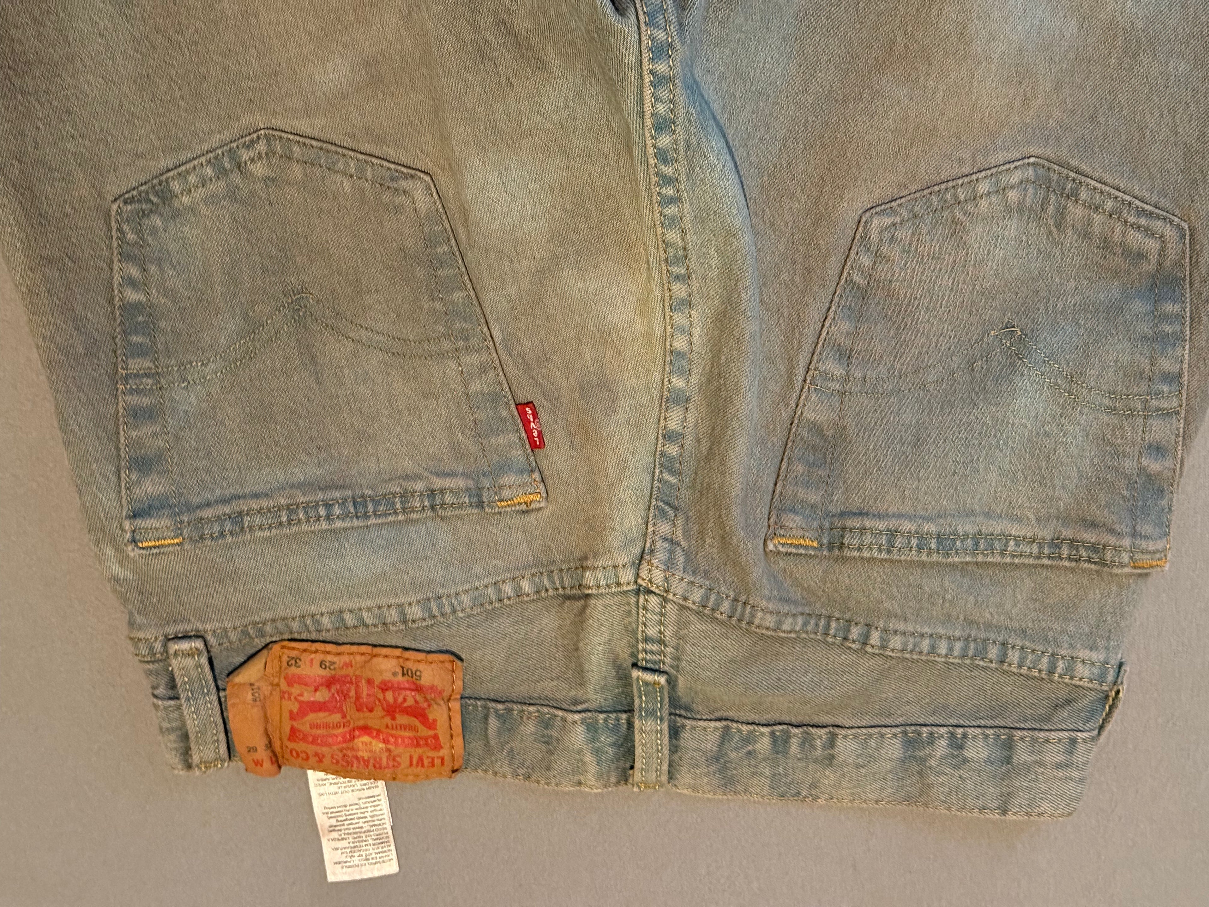 Levi’s 501 Original Fit Jeans W29 L32 Gray Wash Button Fly Straight Leg Denim