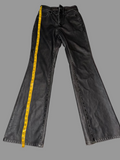 Good American Black Faux Leather Flare Pants Jeans Size 2 / 26 High Rise