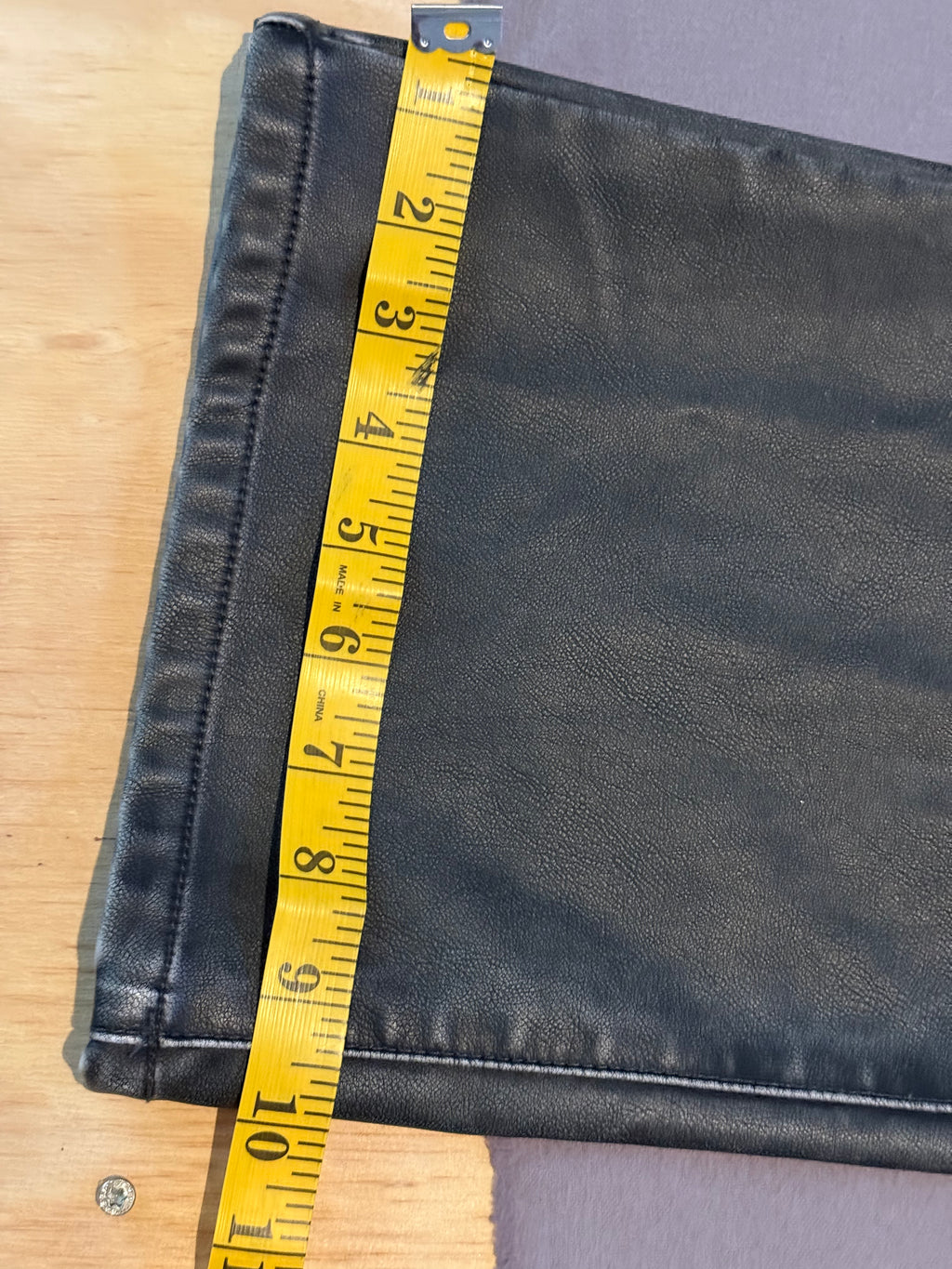 Good American Black Faux Leather Flare Pants Jeans Size 2 / 26 High Rise