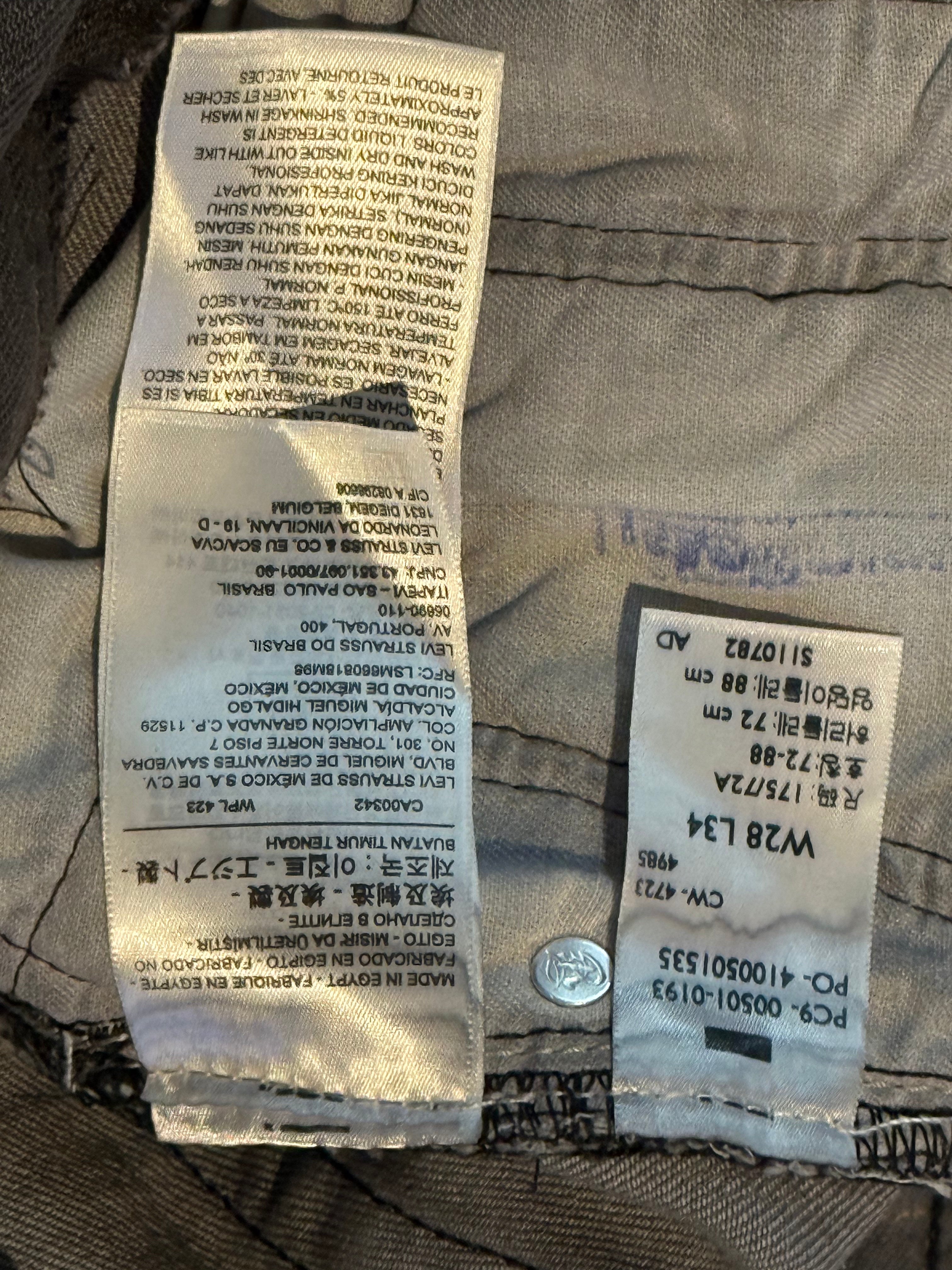Levi’s 501 Original Jeans W28 L34 – Faded Charcoal Black Straight Leg Denim