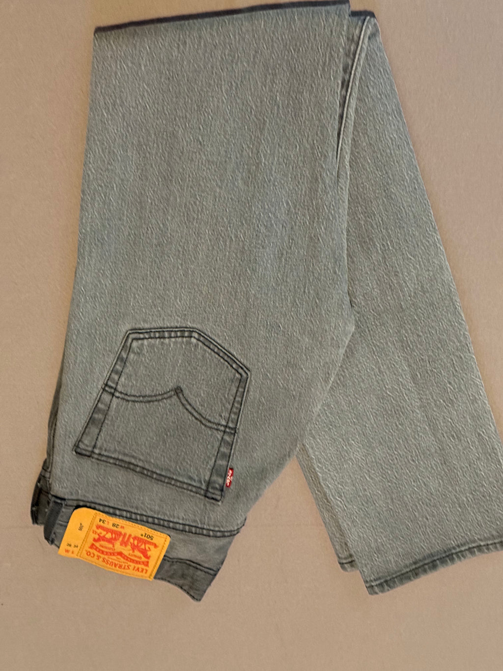 Levi’s 501 Original Jeans W28 L34 – Faded Charcoal Black Straight Leg Denim