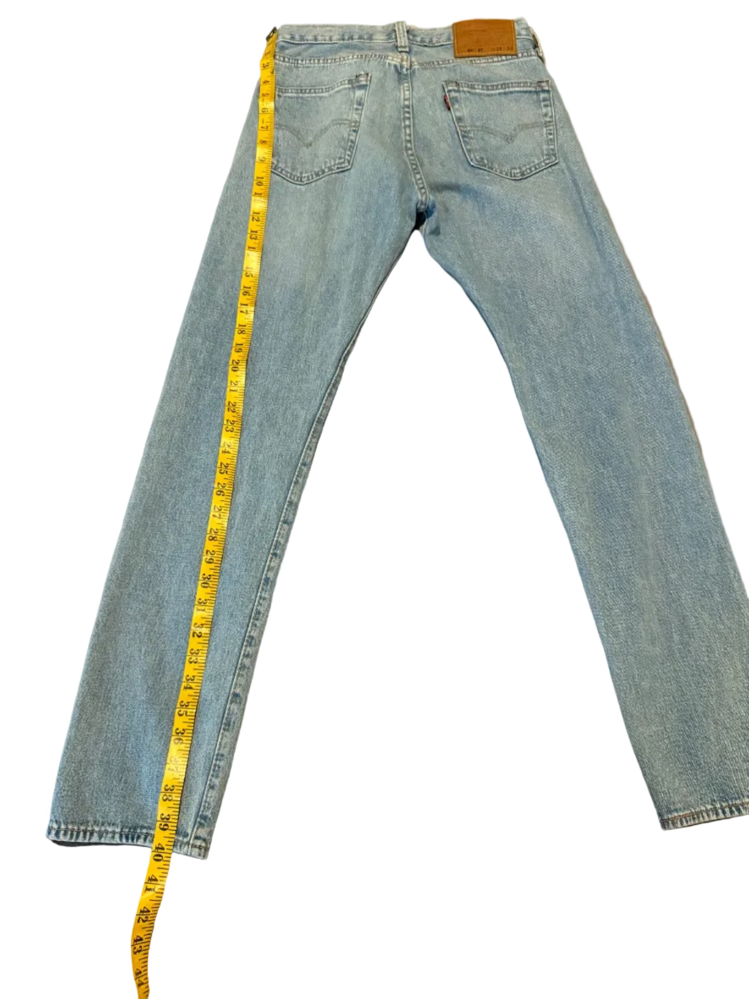 Levi’s 501 ST Light Wash Straight Leg Jeans – W28 L32 – Classic Button Fly Denim