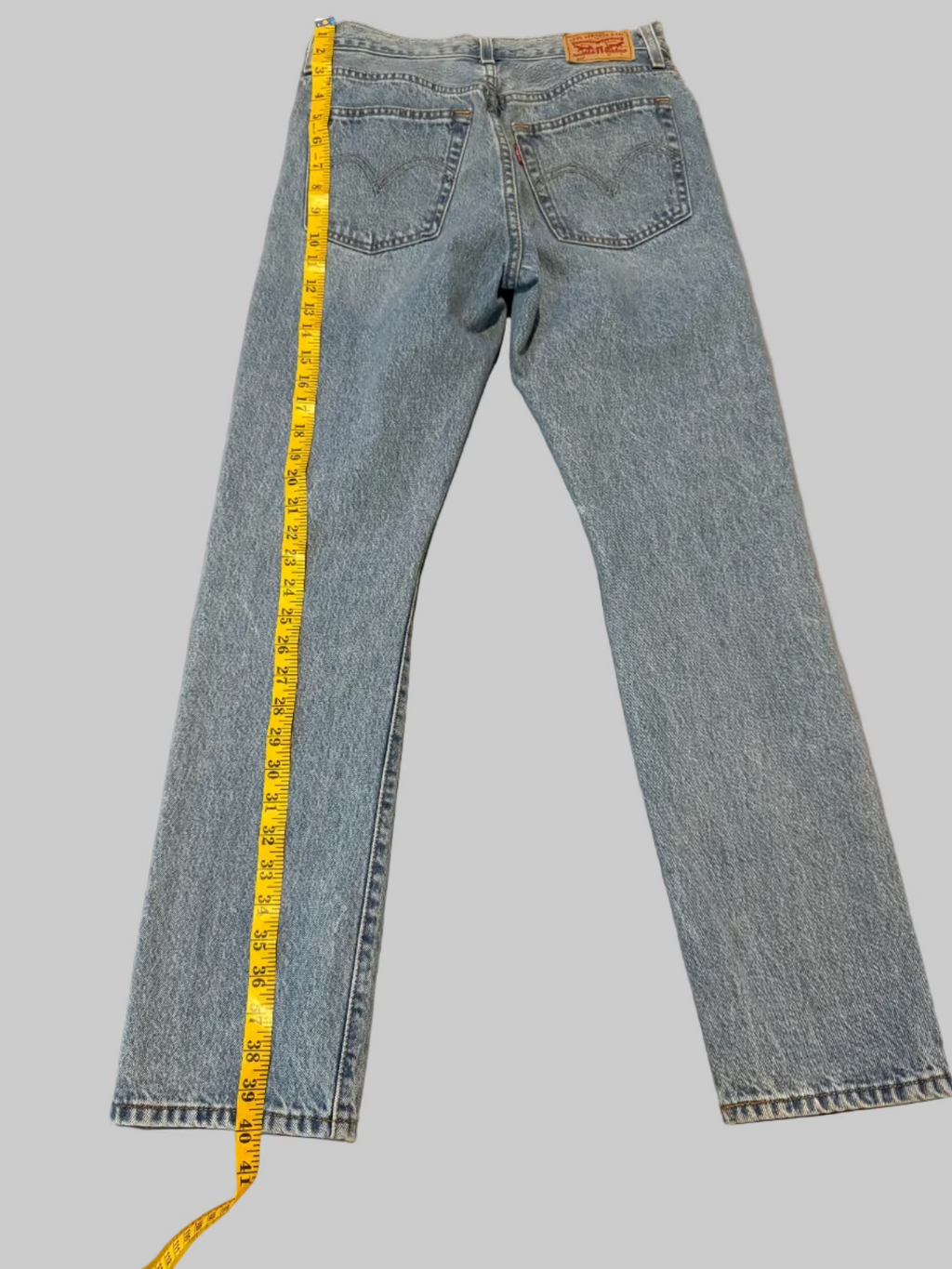 Levi’s Premium 501 Distressed Light Wash Straight Leg Jeans – Women’s