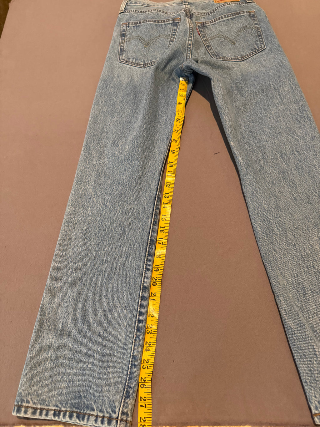 Levi’s Premium 501 Distressed Light Wash Straight Leg Jeans – Women’s