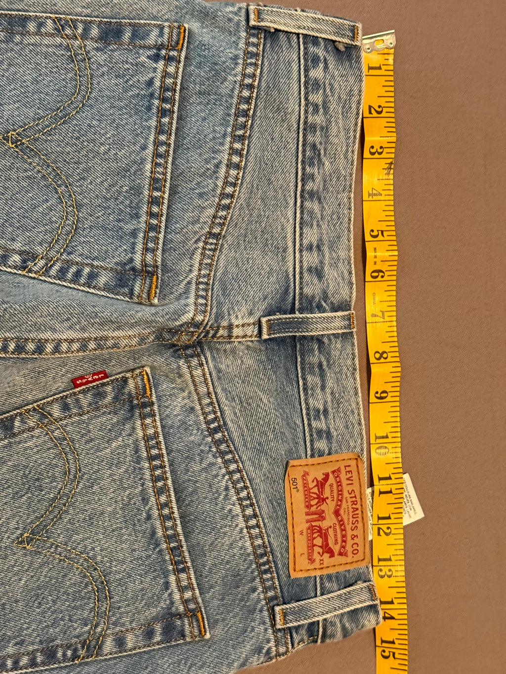 Levi’s Premium 501 Distressed Light Wash Straight Leg Jeans – Women’s