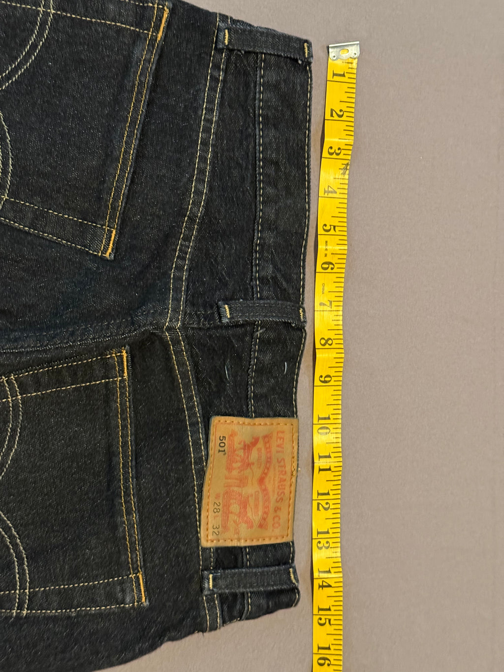 Levi’s 501 Original Fit Black Jeans W28 L32 Straight Leg Button Fly Denim