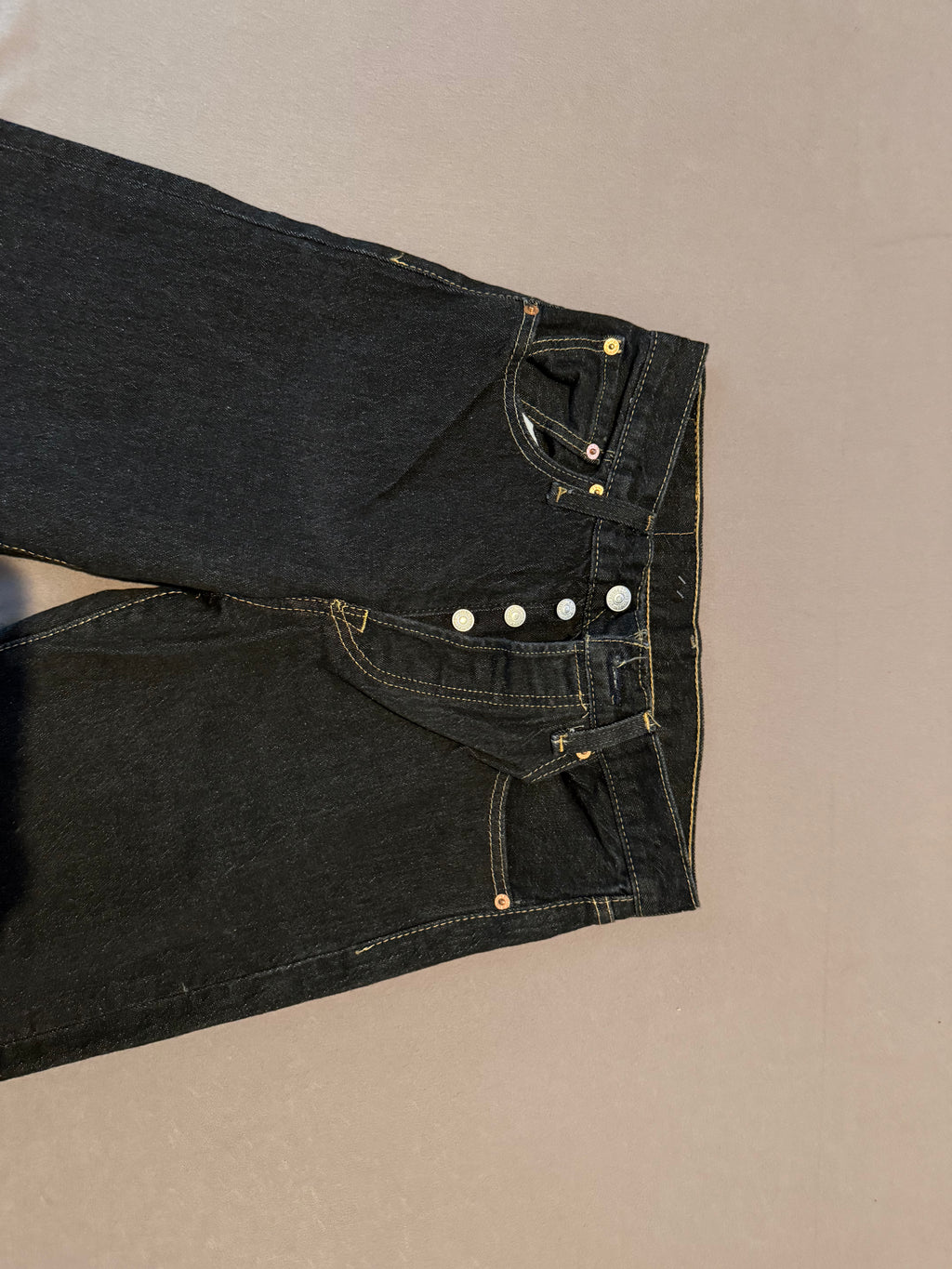 Levi’s 501 Original Fit Black Jeans W28 L32 Straight Leg Button Fly Denim